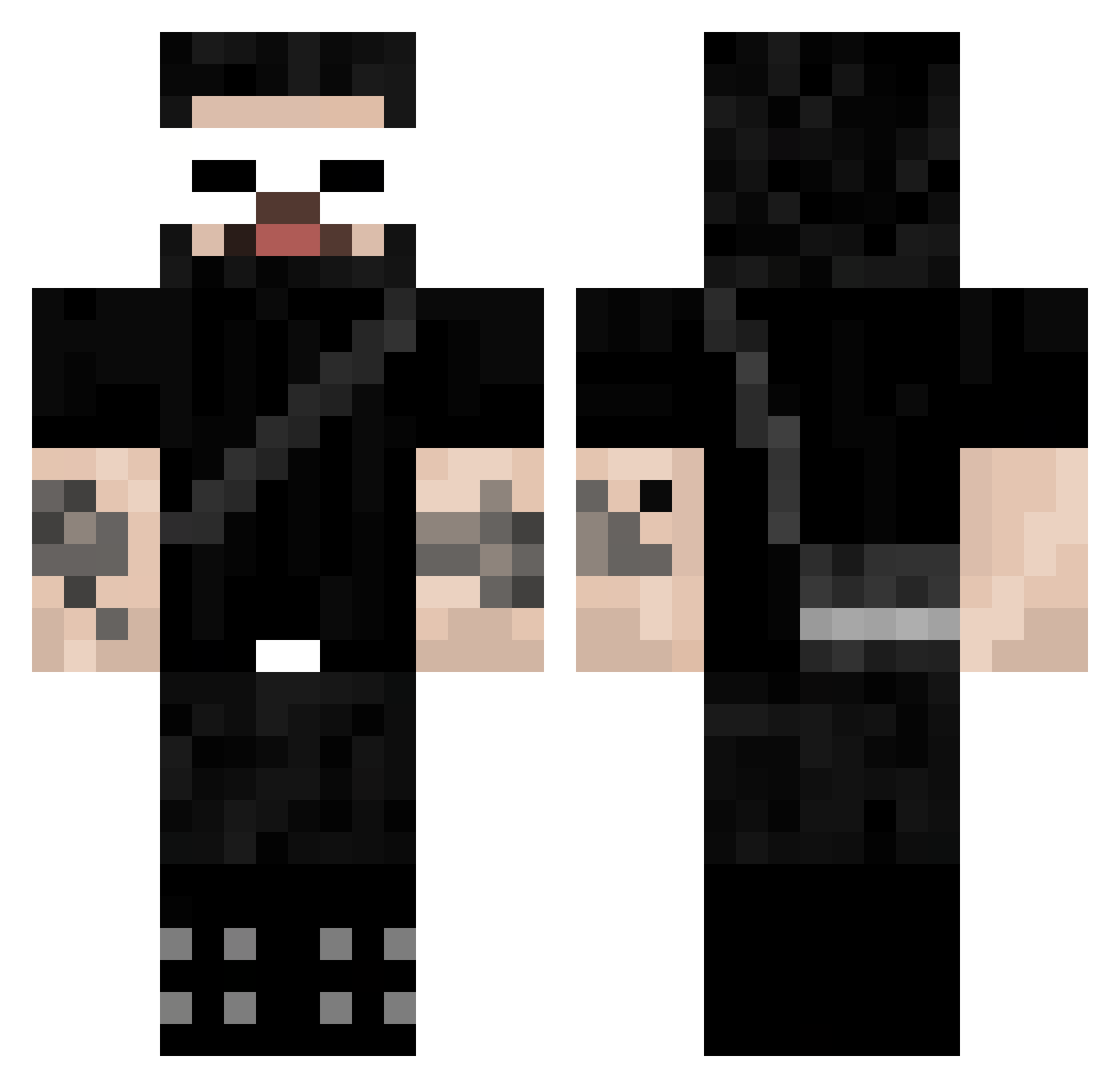 breakfast7 Minecraft skin, front and back view