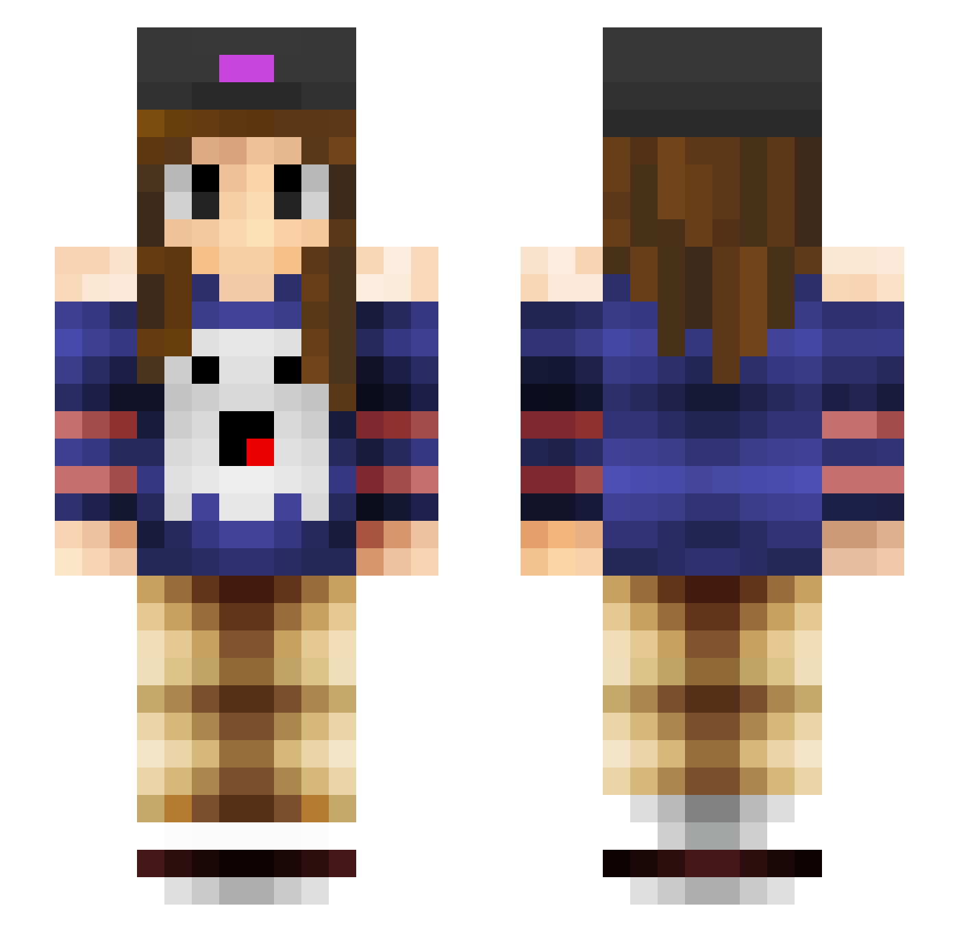 itss_nana123 Minecraft skin, front and back view