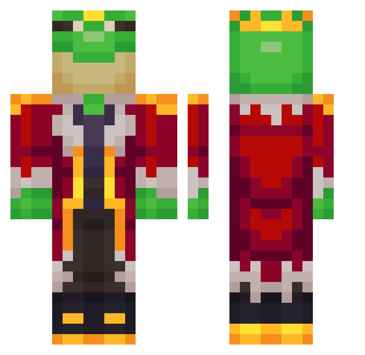 babcia_marlena Minecraft skin, front and back view