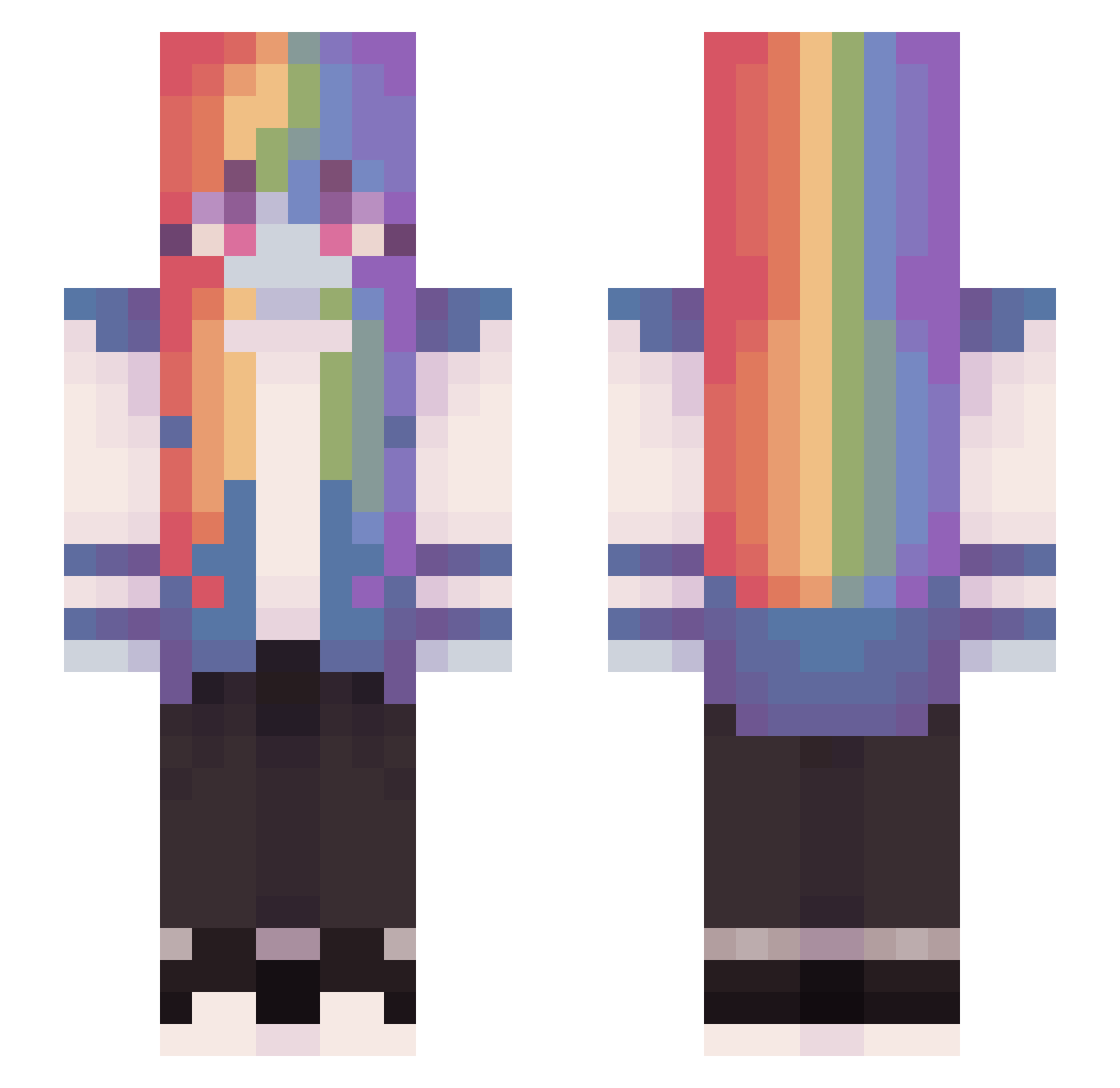 j0_ng Minecraft skin, front and back view