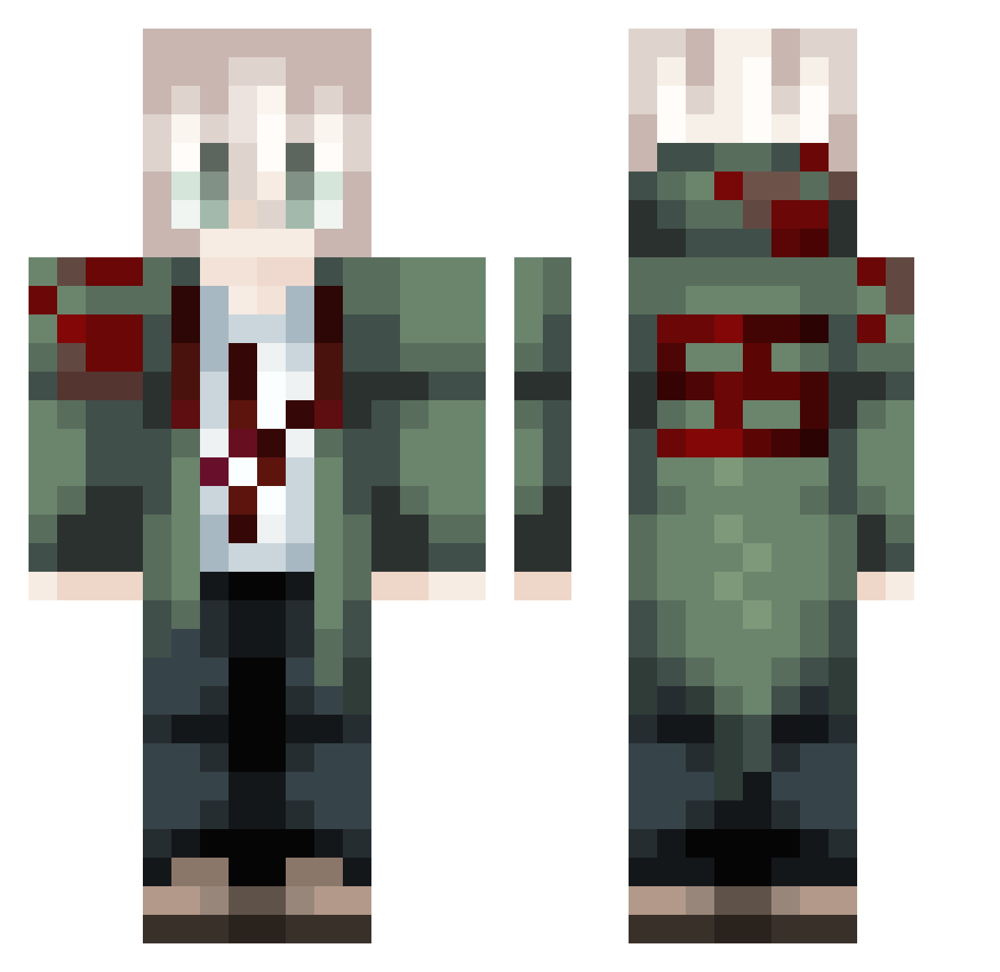 YvngJayy Minecraft skin, front and back view