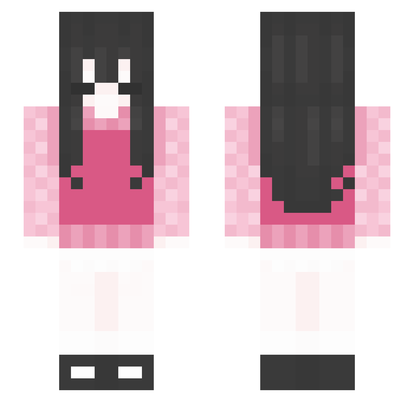 XxKora1220xX Minecraft skin, front and back view