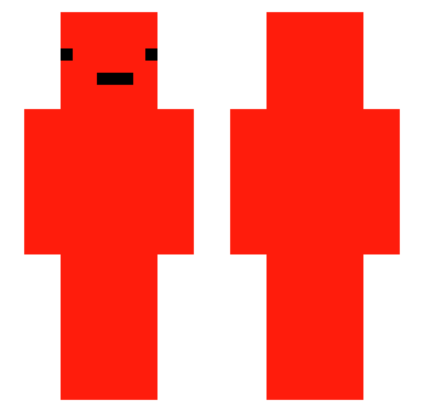 realcazvr Minecraft skin, front and back view