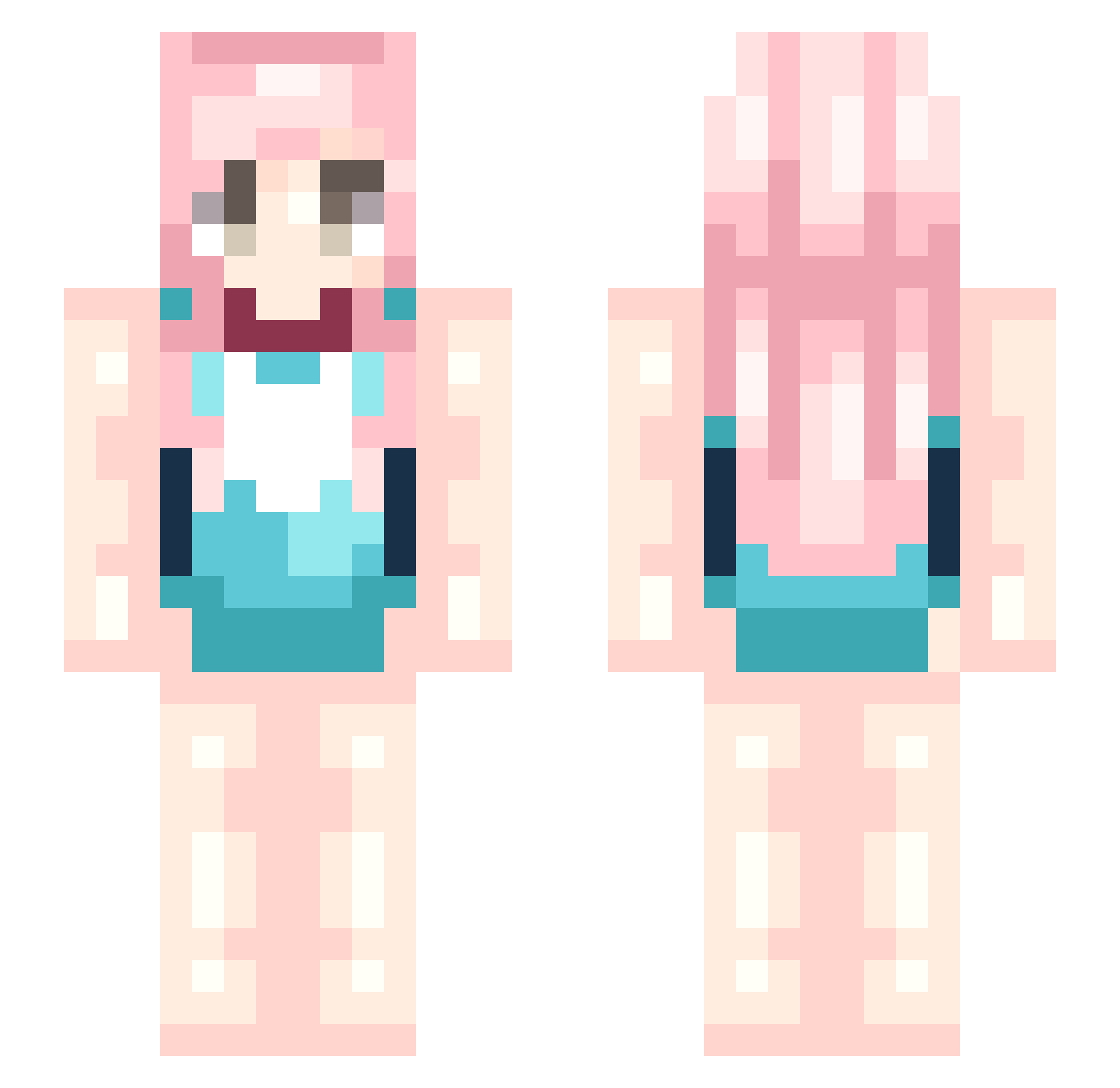 ScronchFace Minecraft skin, front and back view