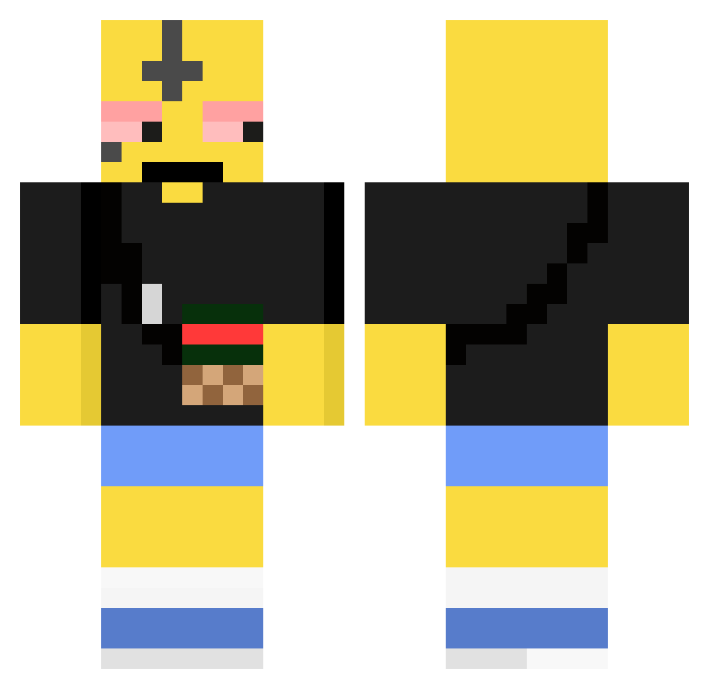 1Chavelo Minecraft skin, front and back view