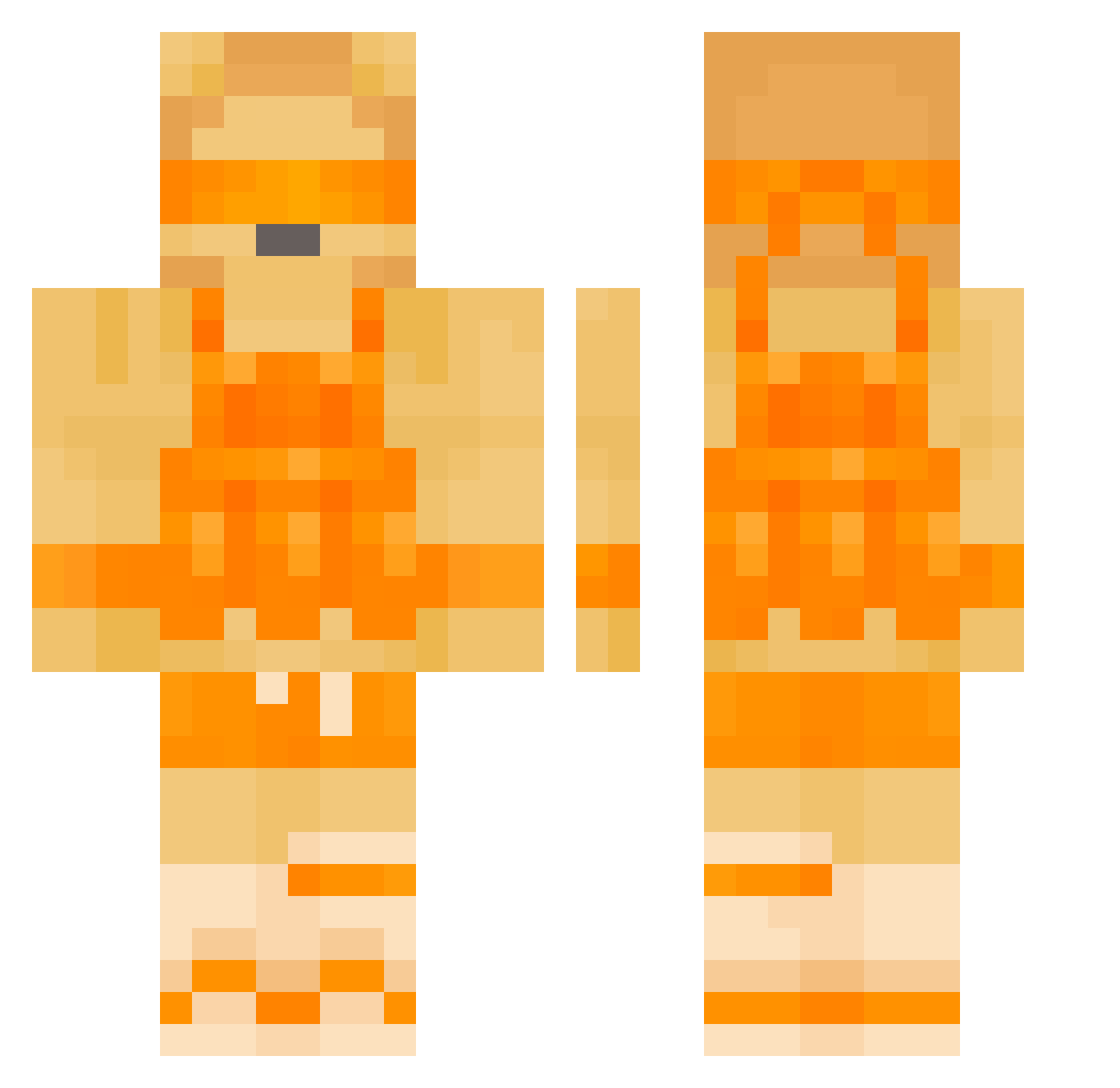 Maneparee Minecraft skin, front and back view