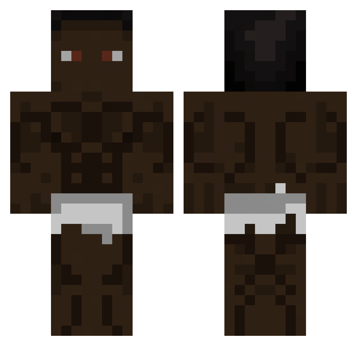 Isachilje Minecraft skin, front and back view
