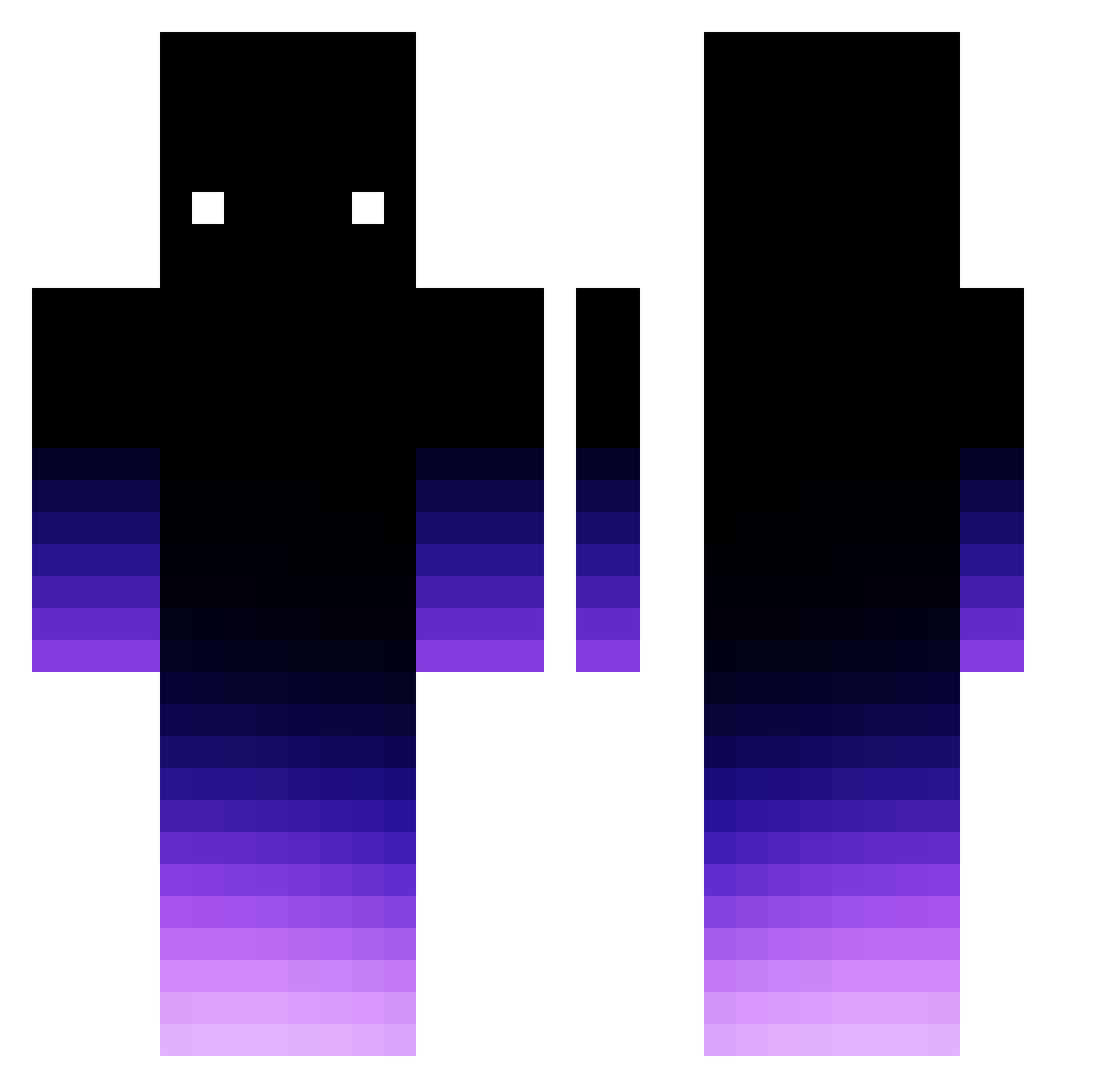 Pikachucup Minecraft skin, front and back view