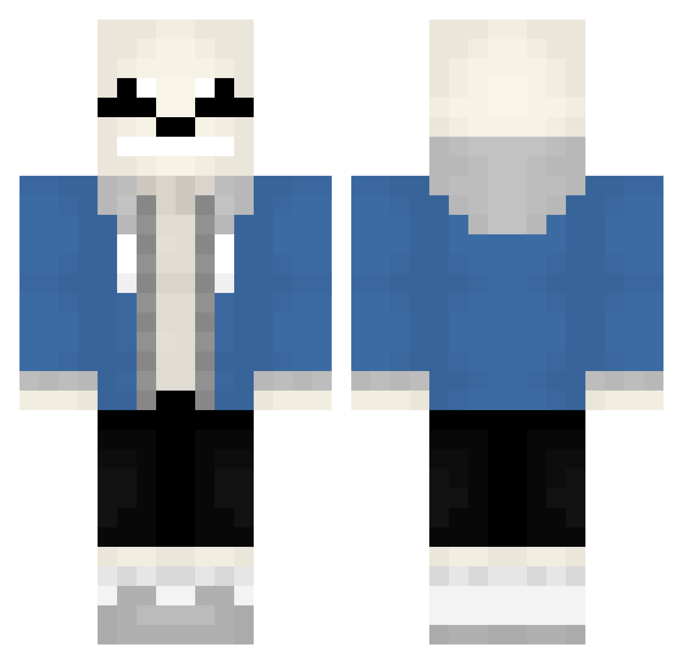 sulsunk Minecraft skin, front and back view