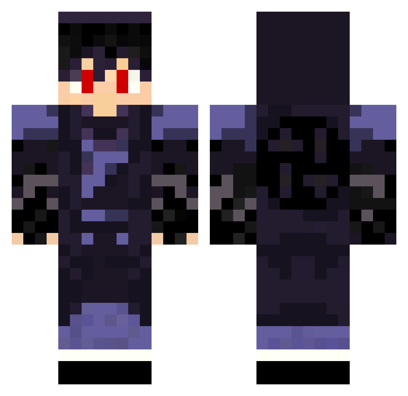 SecretBoyRealYT Minecraft skin, front and back view