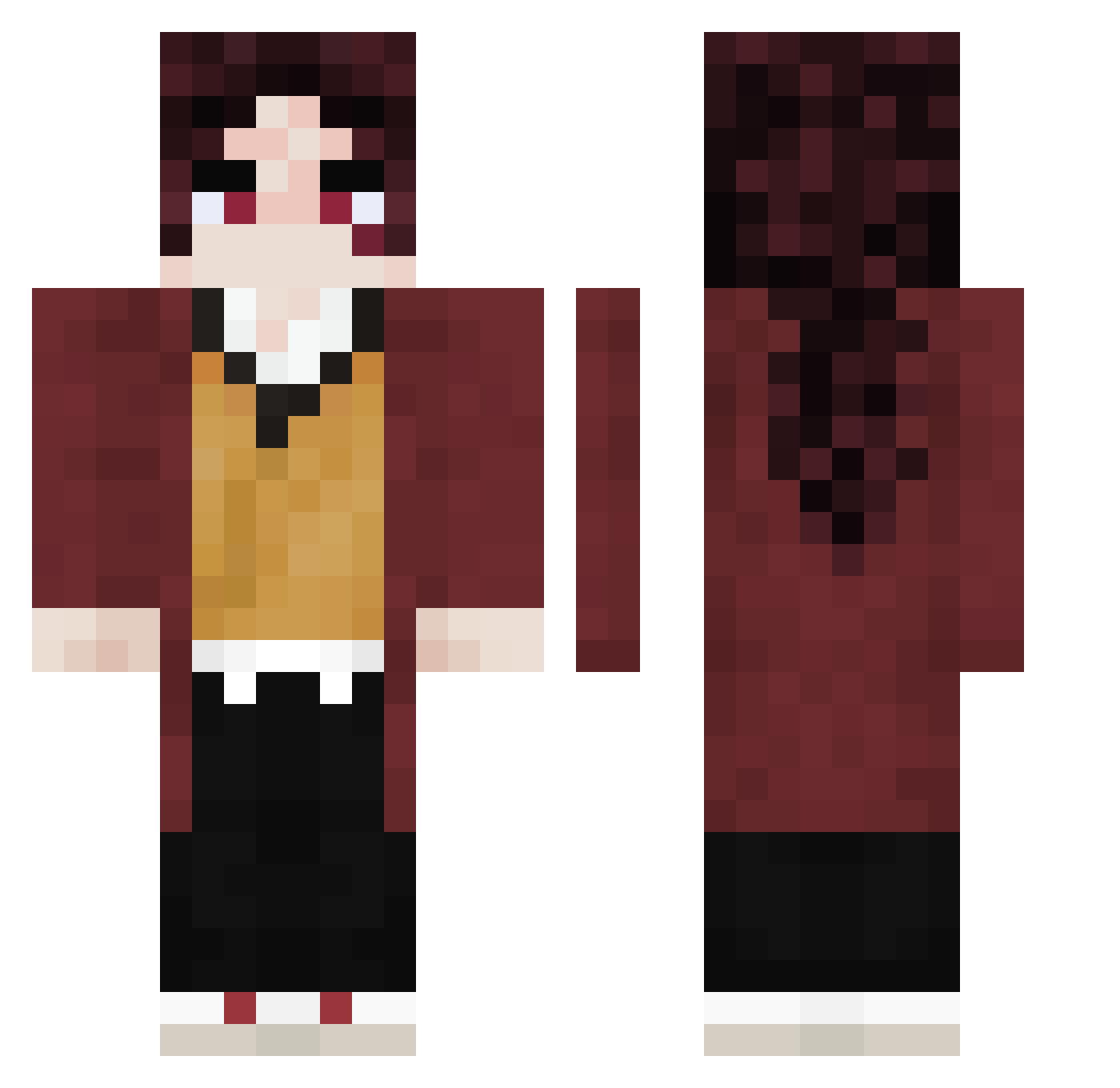 Txrry_ Minecraft skin, front and back view