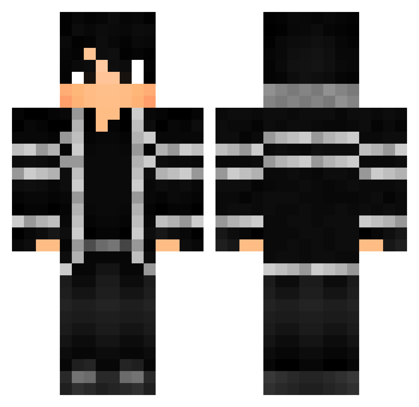 arjunanuj99 Minecraft skin, front and back view