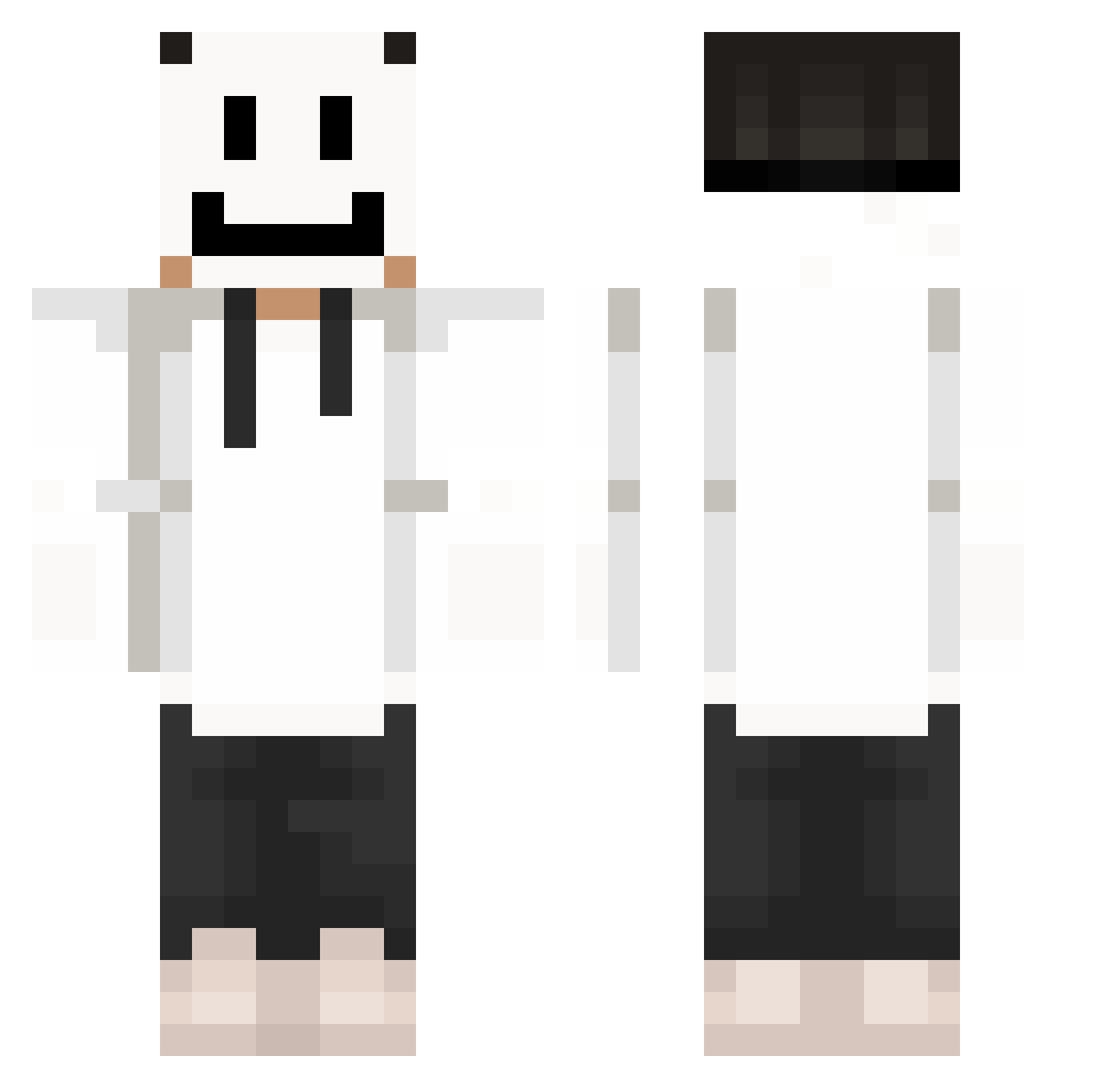 444MAX444 Minecraft skin, front and back view