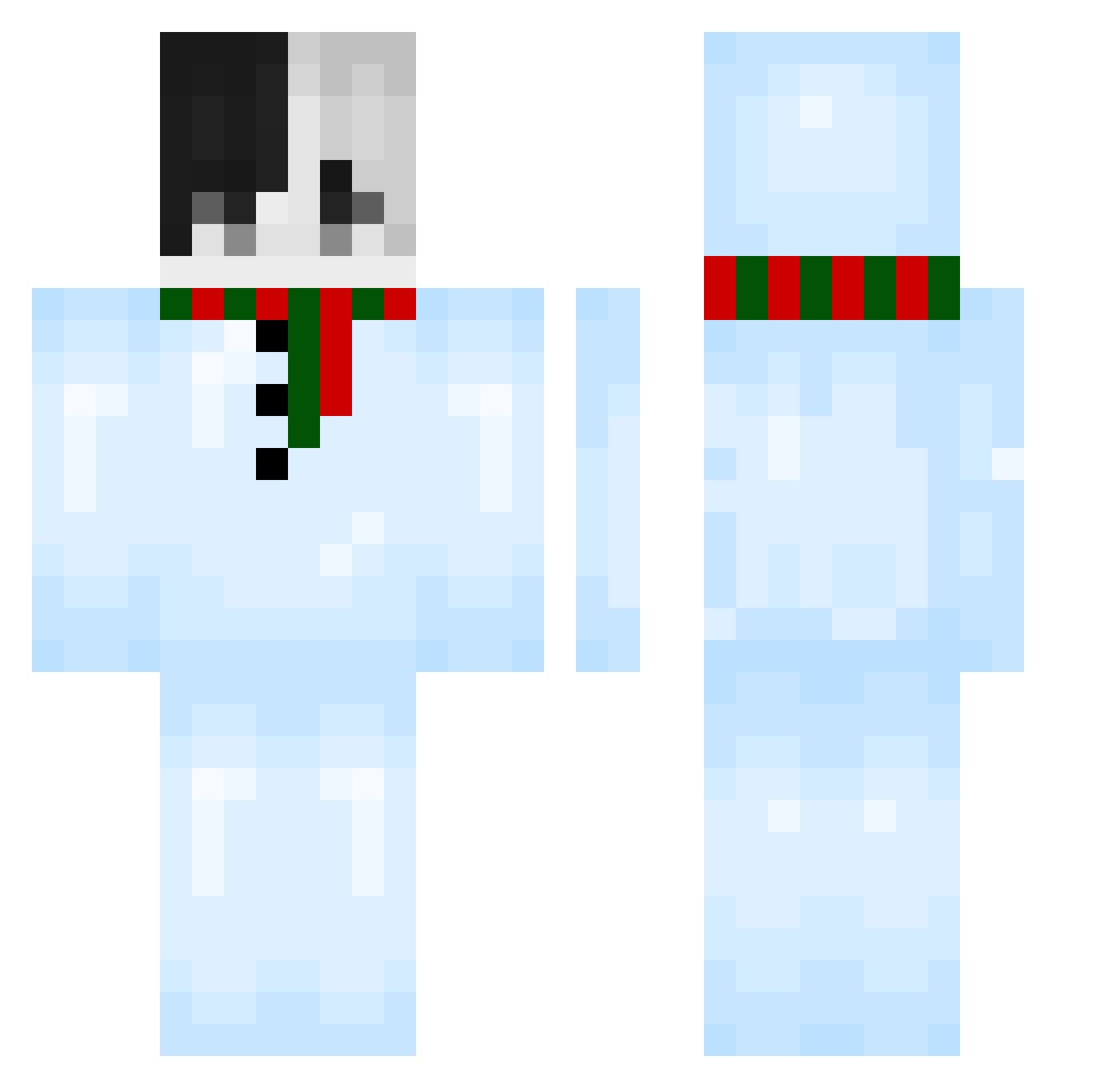 schnurex Minecraft skin, front and back view
