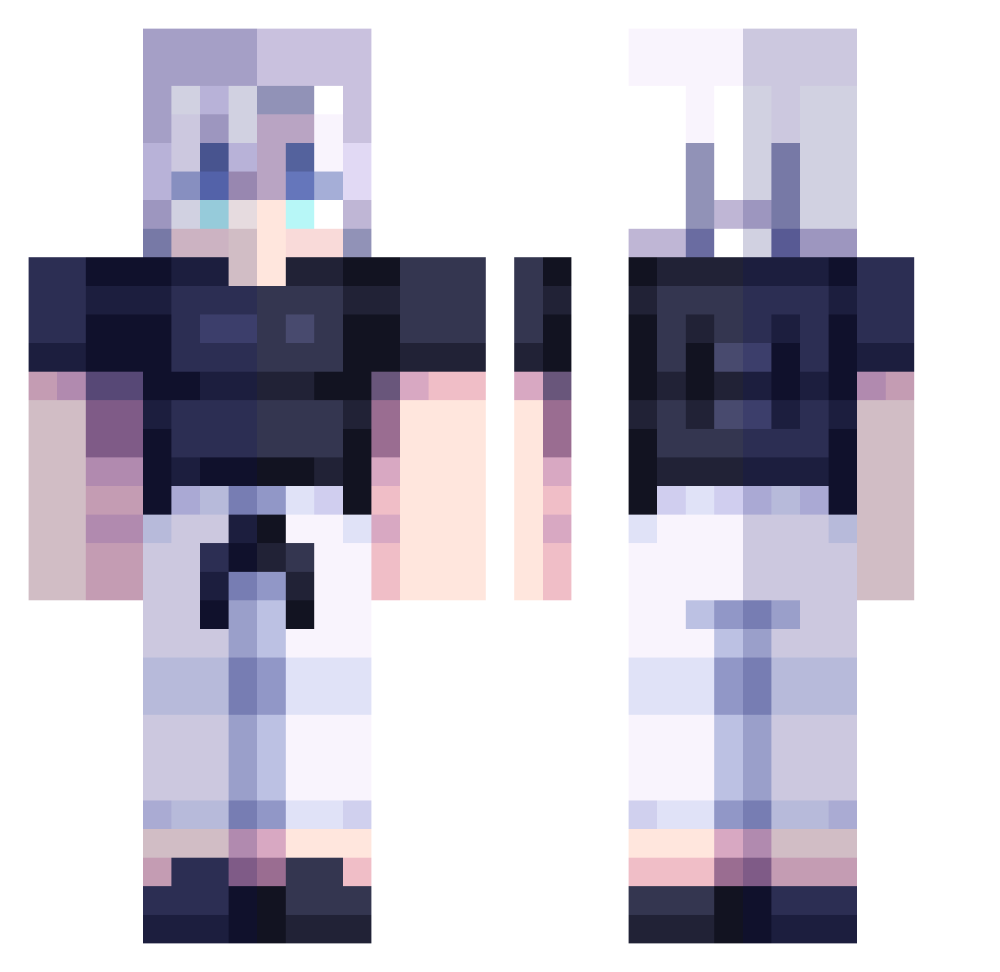 joshketchum Minecraft skin, front and back view
