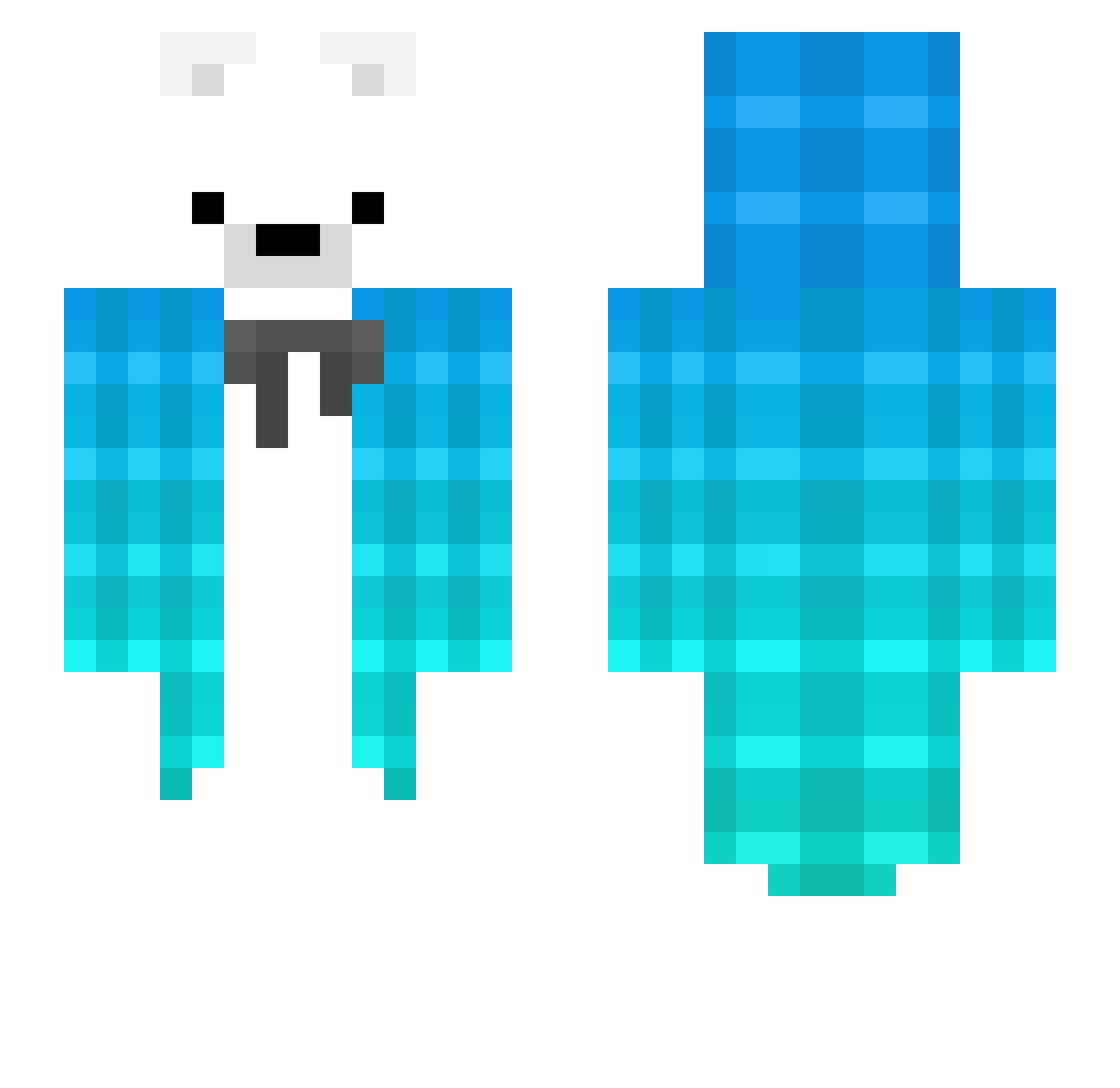 TheDigerMax Minecraft skin, front and back view