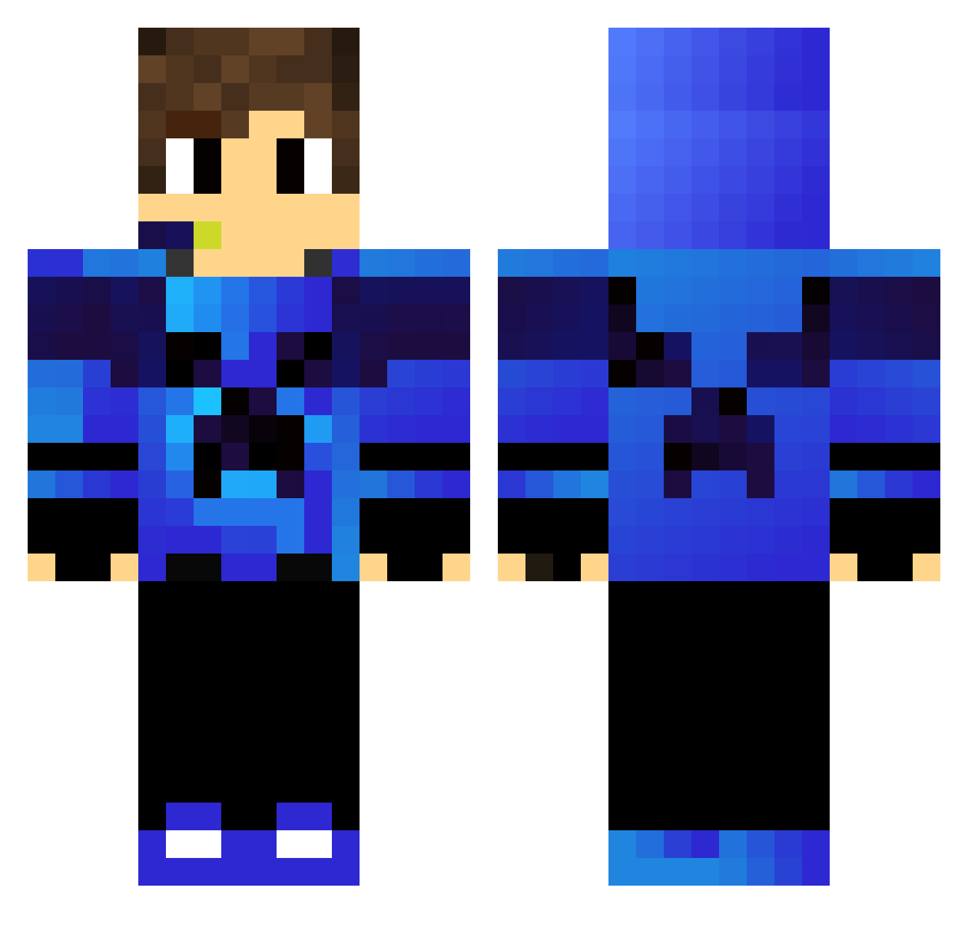1Rob1o Minecraft skin, front and back view