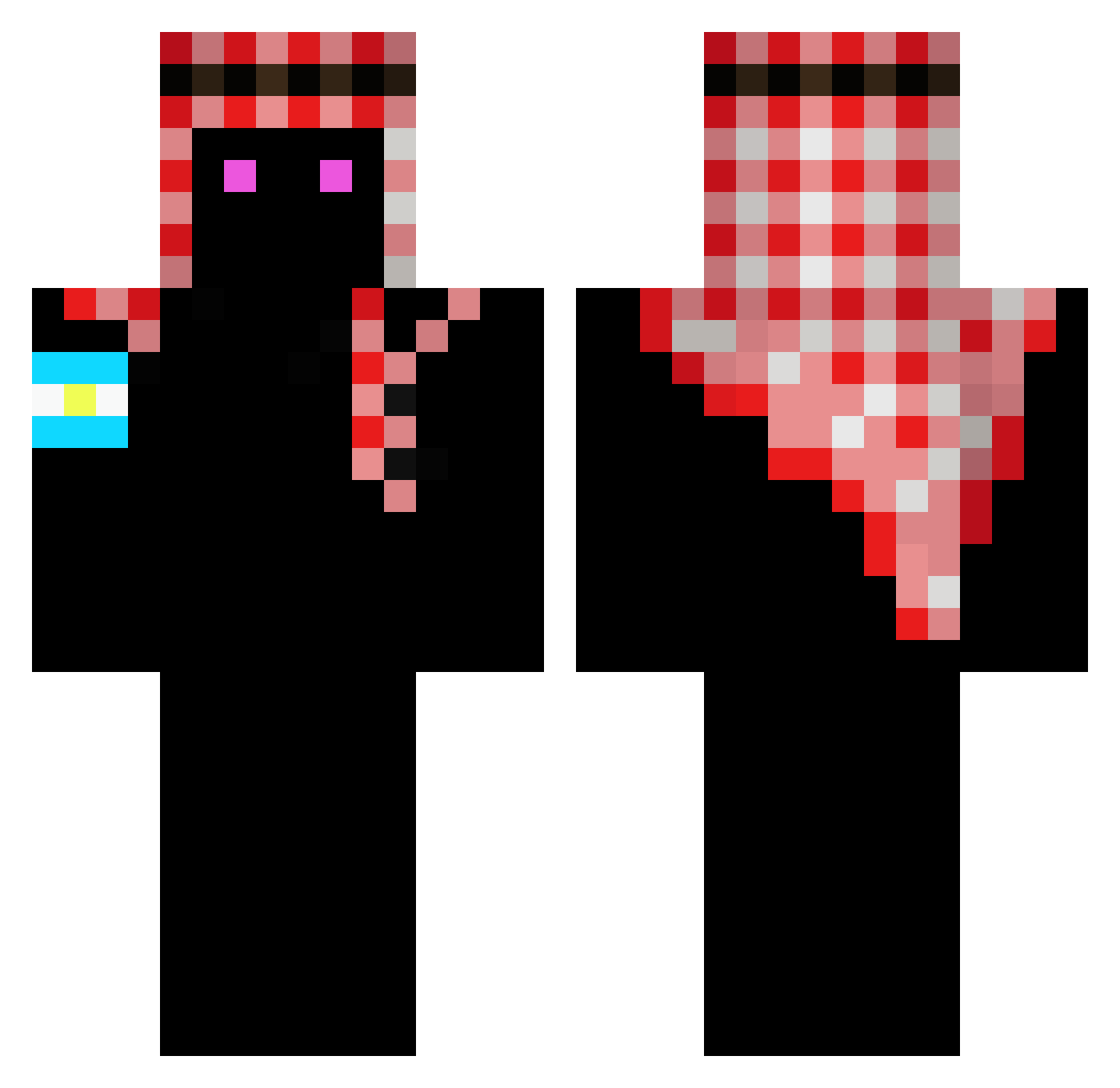 Bluedevil_3 Minecraft skin, front and back view