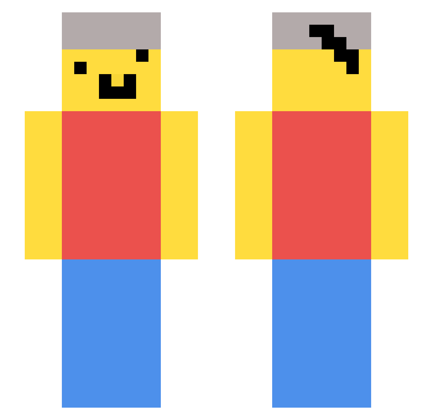 Niigggoooo Minecraft skin, front and back view