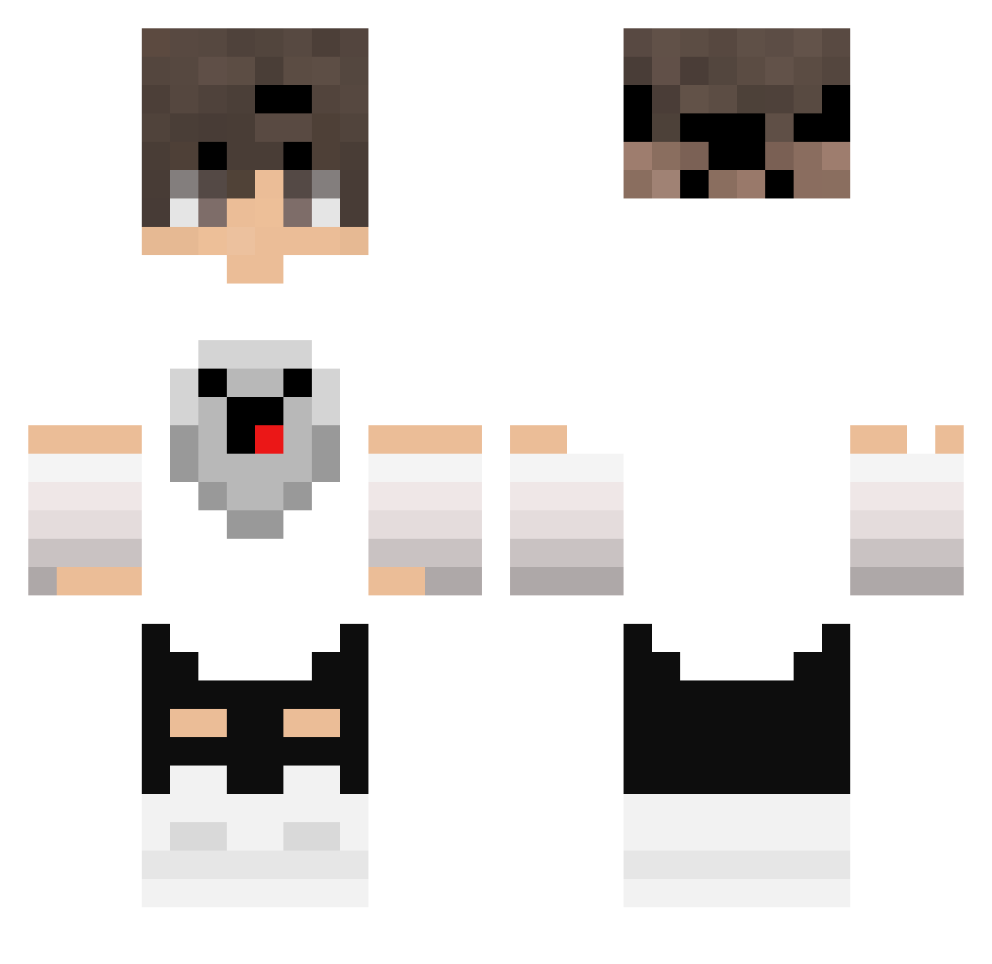GeneraGamer Minecraft skin, front and back view