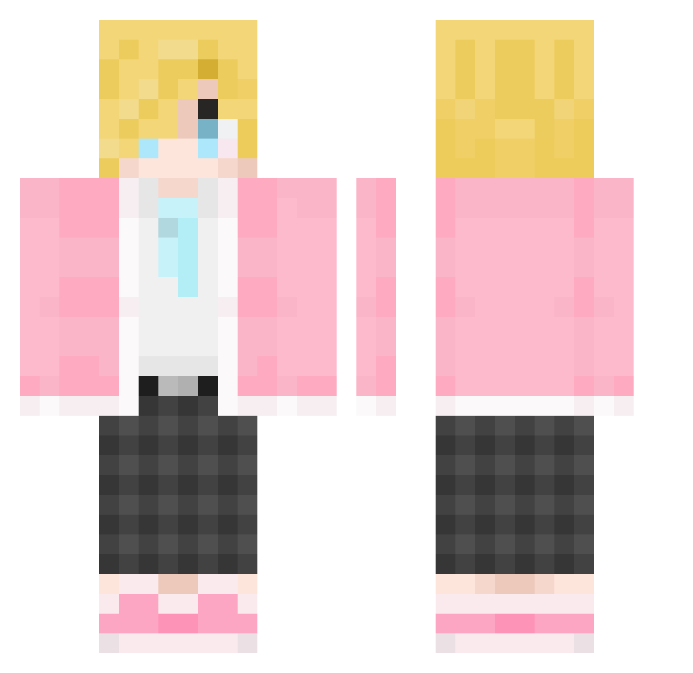 whitneythebully Minecraft skin, front and back view