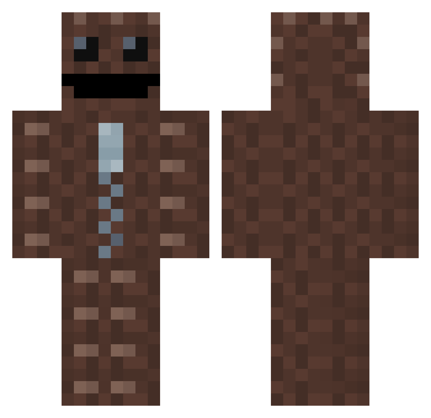 PoisedSPDemon Minecraft skin, front and back view