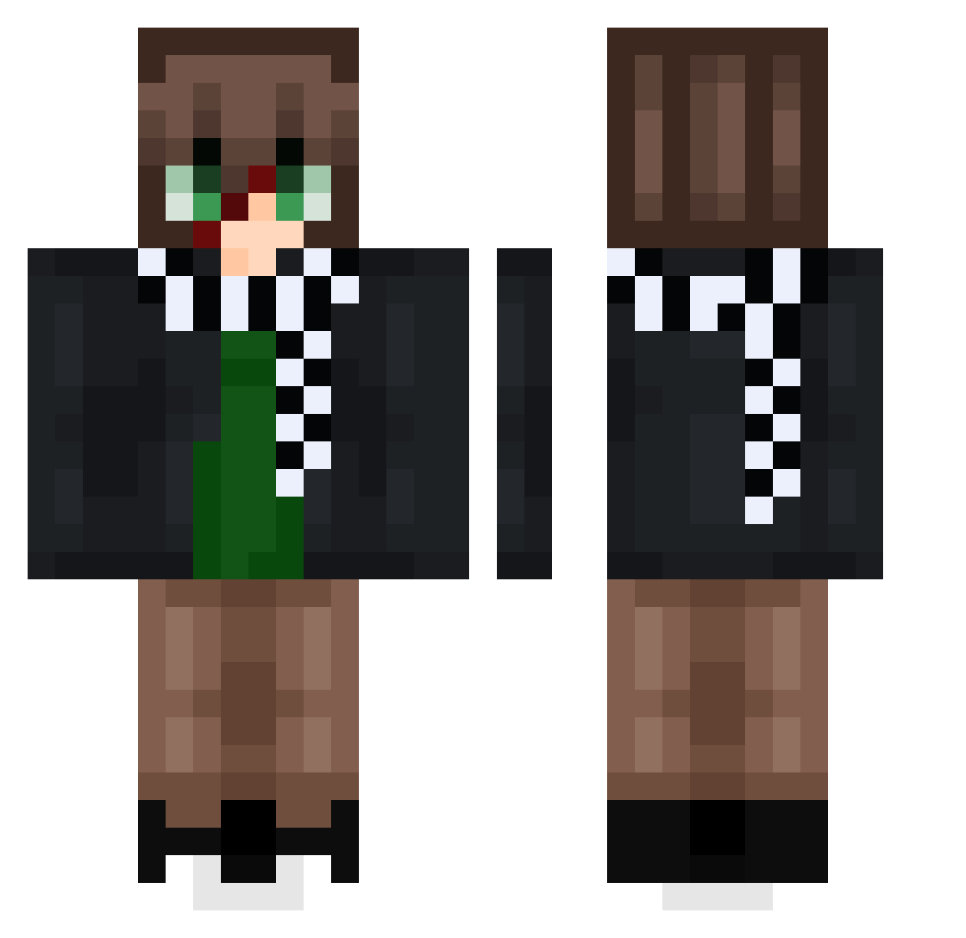 AlexWoods5 Minecraft skin, front and back view