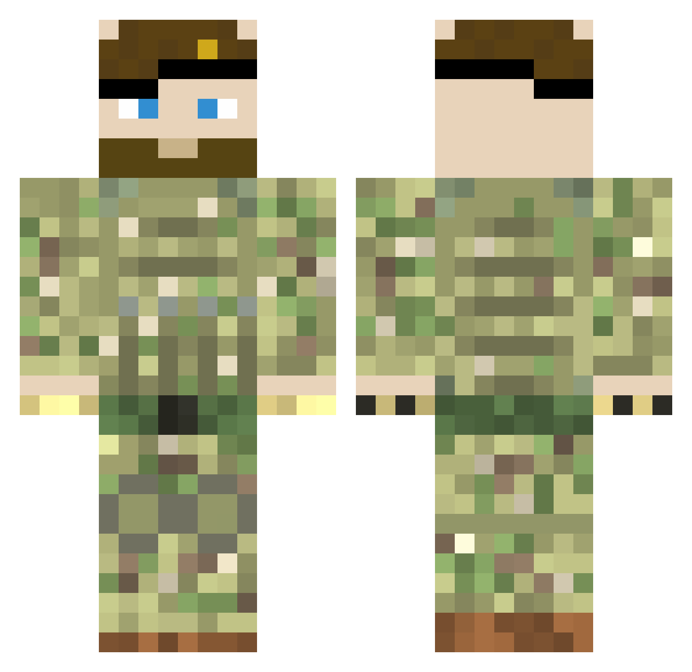 zLuisaz Minecraft skin, front and back view