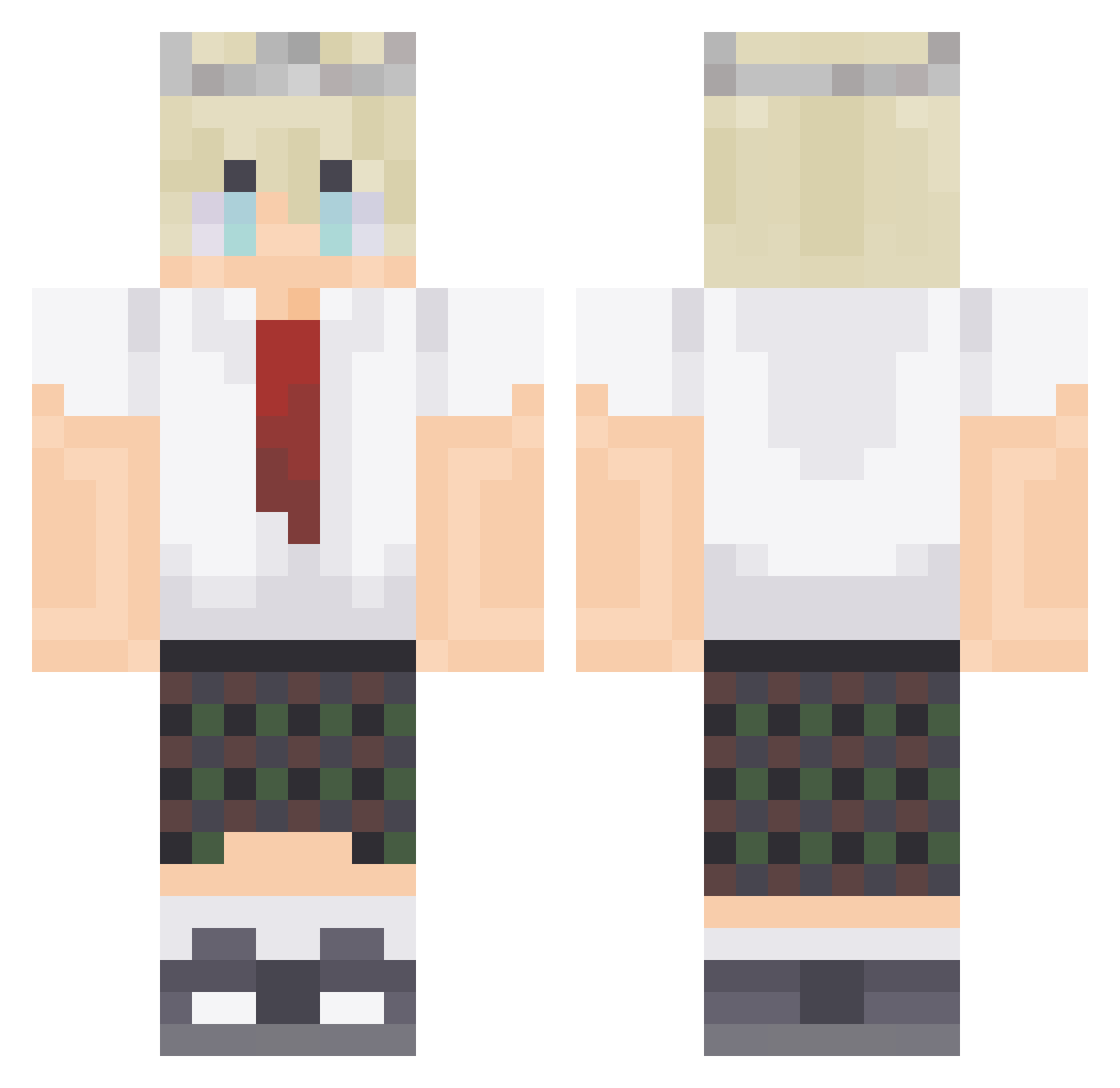 Miju_8 Minecraft skin, front and back view