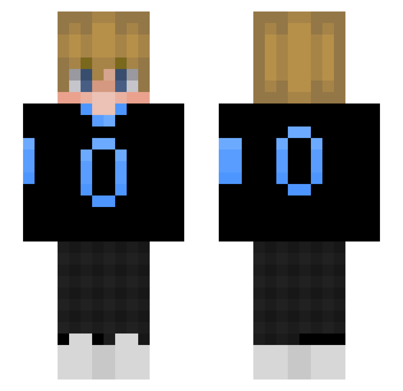 Spookiest_Guy Minecraft skin, front and back view