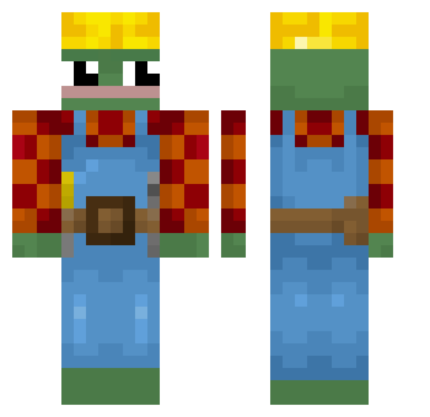 fl0wiwnl Minecraft skin, front and back view