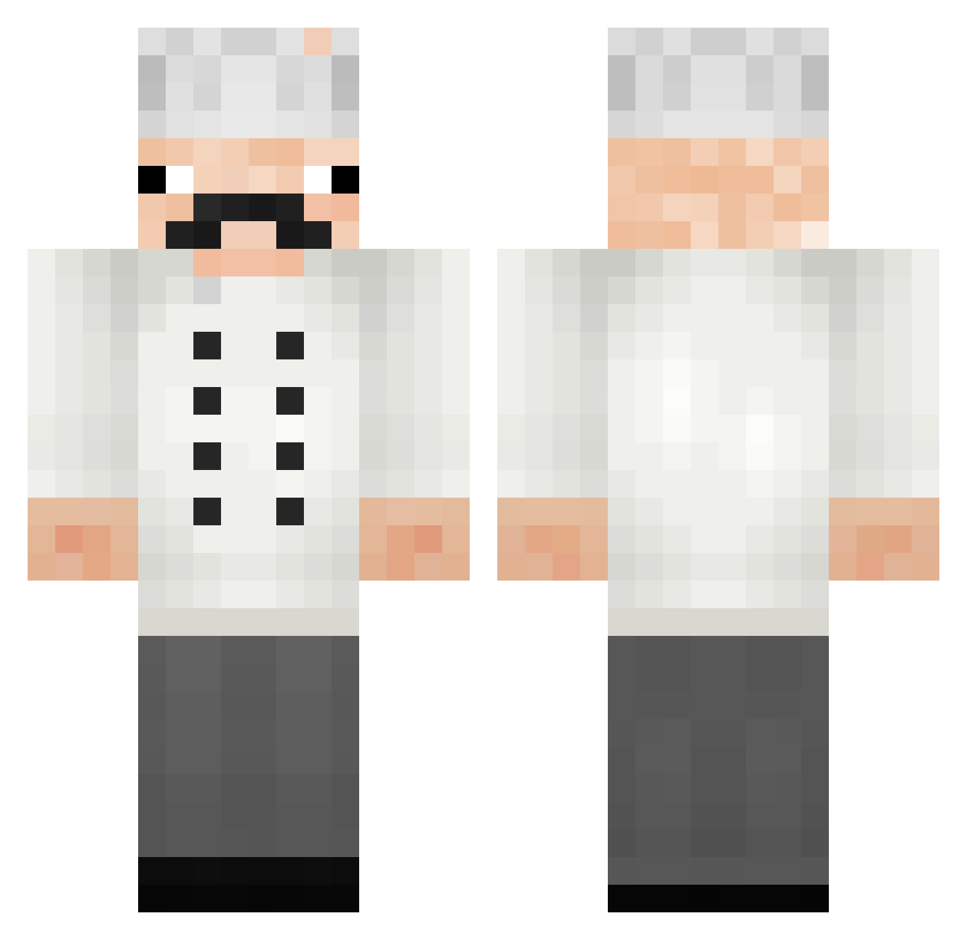 Nofolos_Slayer Minecraft skin, front and back view
