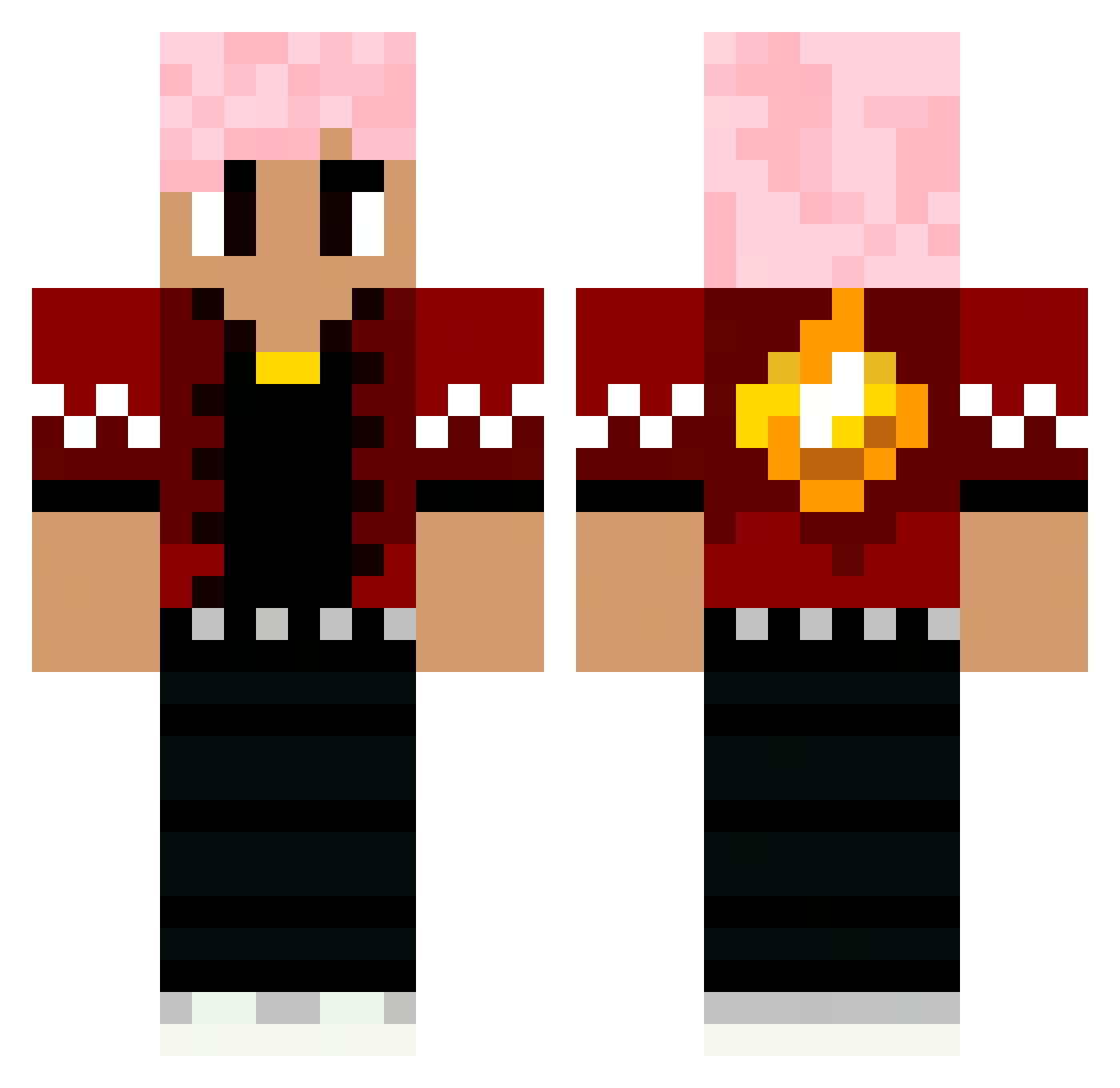 _AriaMath_ Minecraft skin, front and back view
