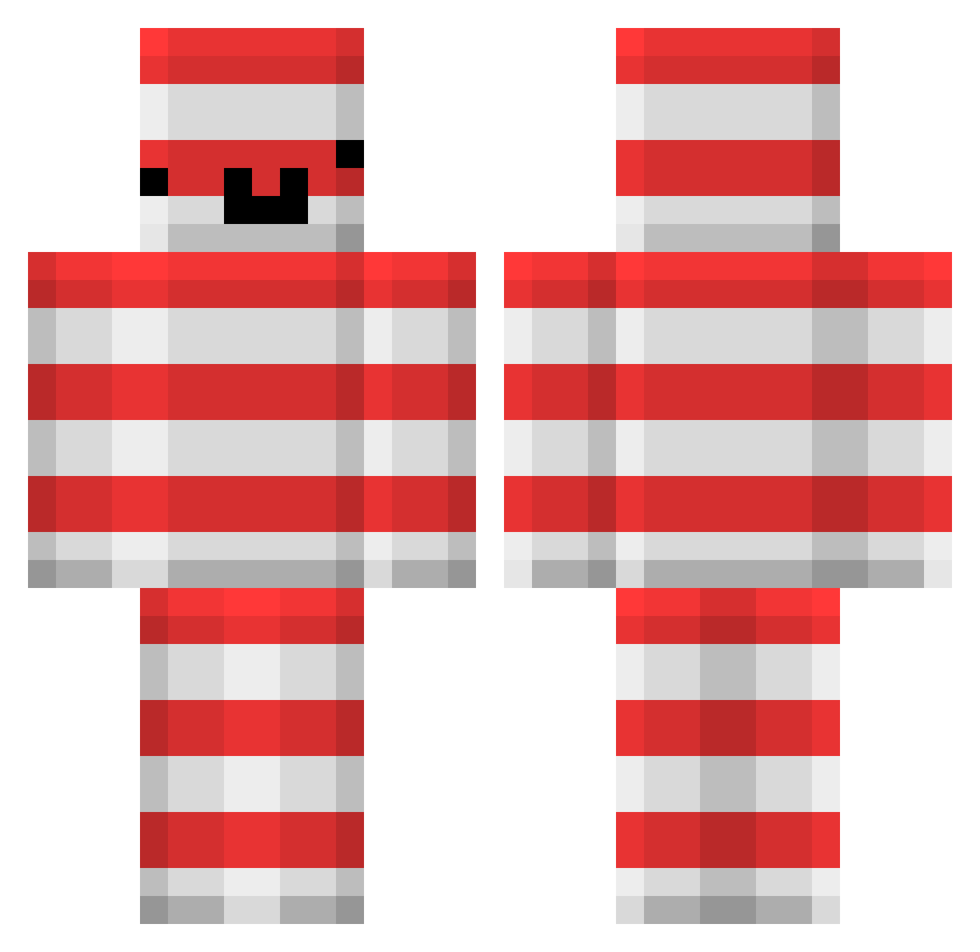 bradydudeman Minecraft skin, front and back view