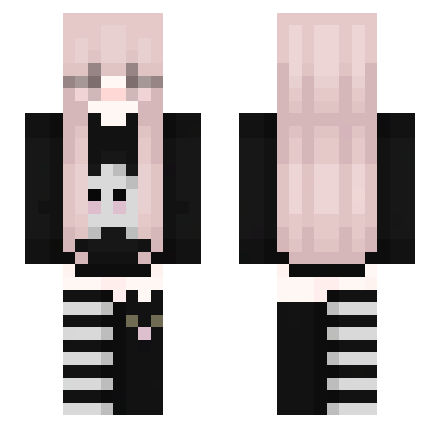 BKM040709 Minecraft skin, front and back view