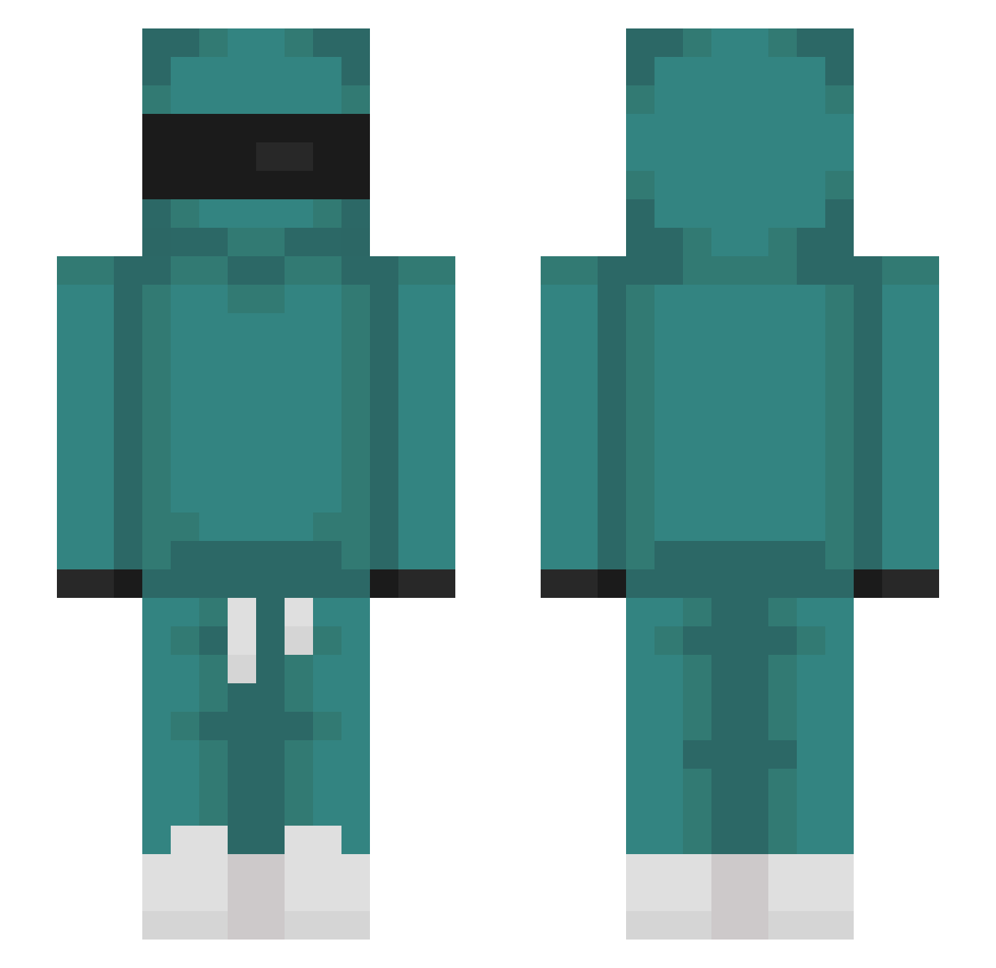 Tuco33 Minecraft skin, front and back view