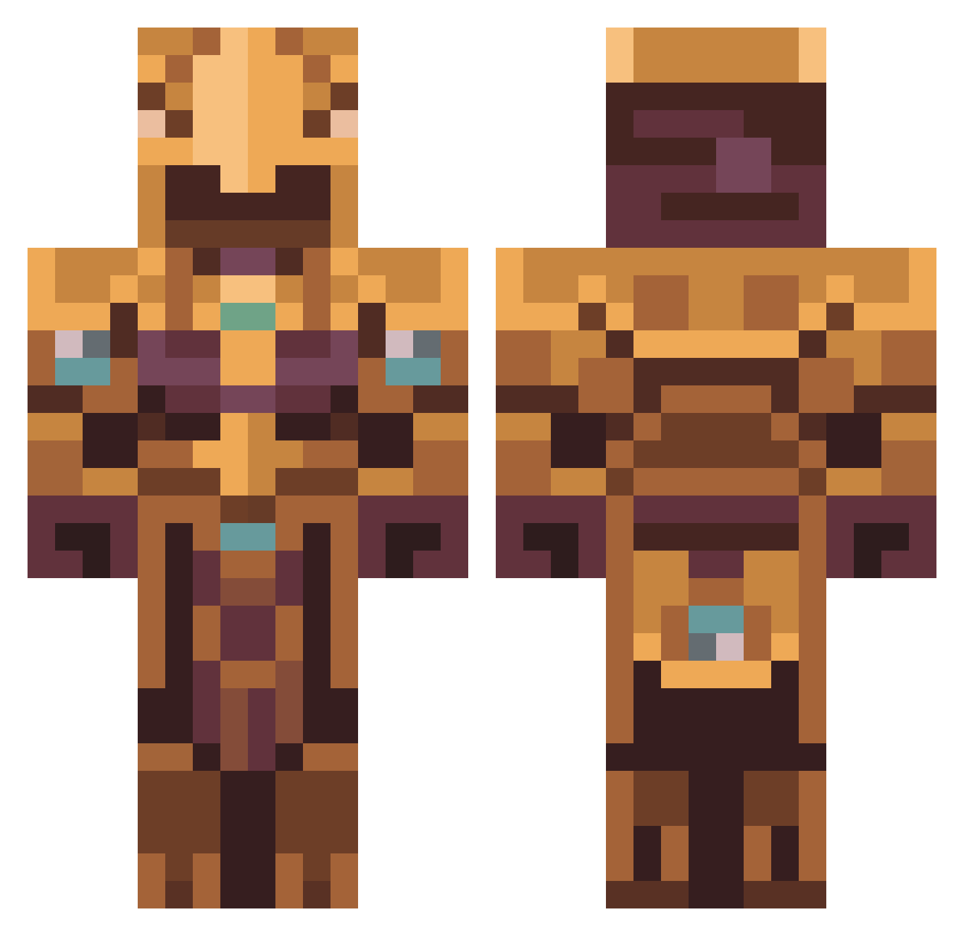 SchromSKowskI Minecraft skin, front and back view