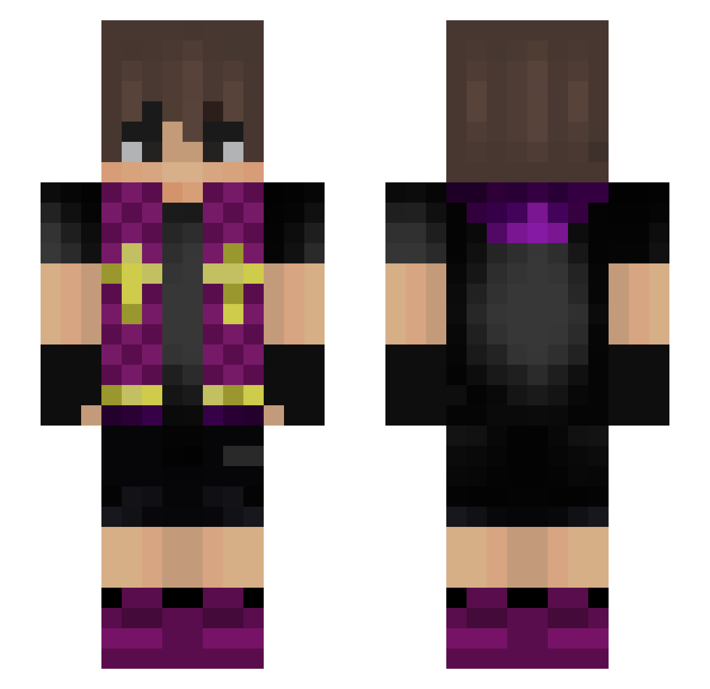 Singolarity_ Minecraft skin, front and back view