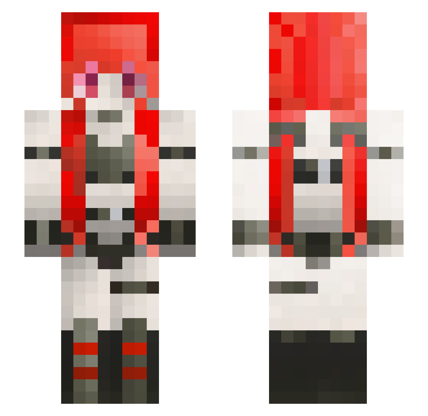 YourItalianLover Minecraft skin, front and back view