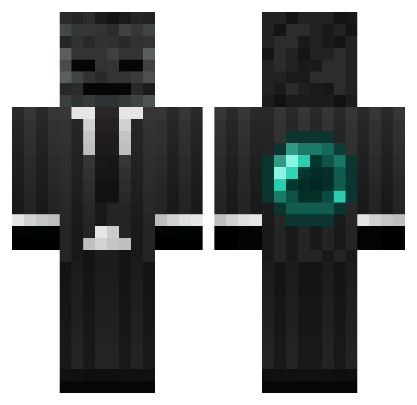 Gxiillee Minecraft skin, front and back view