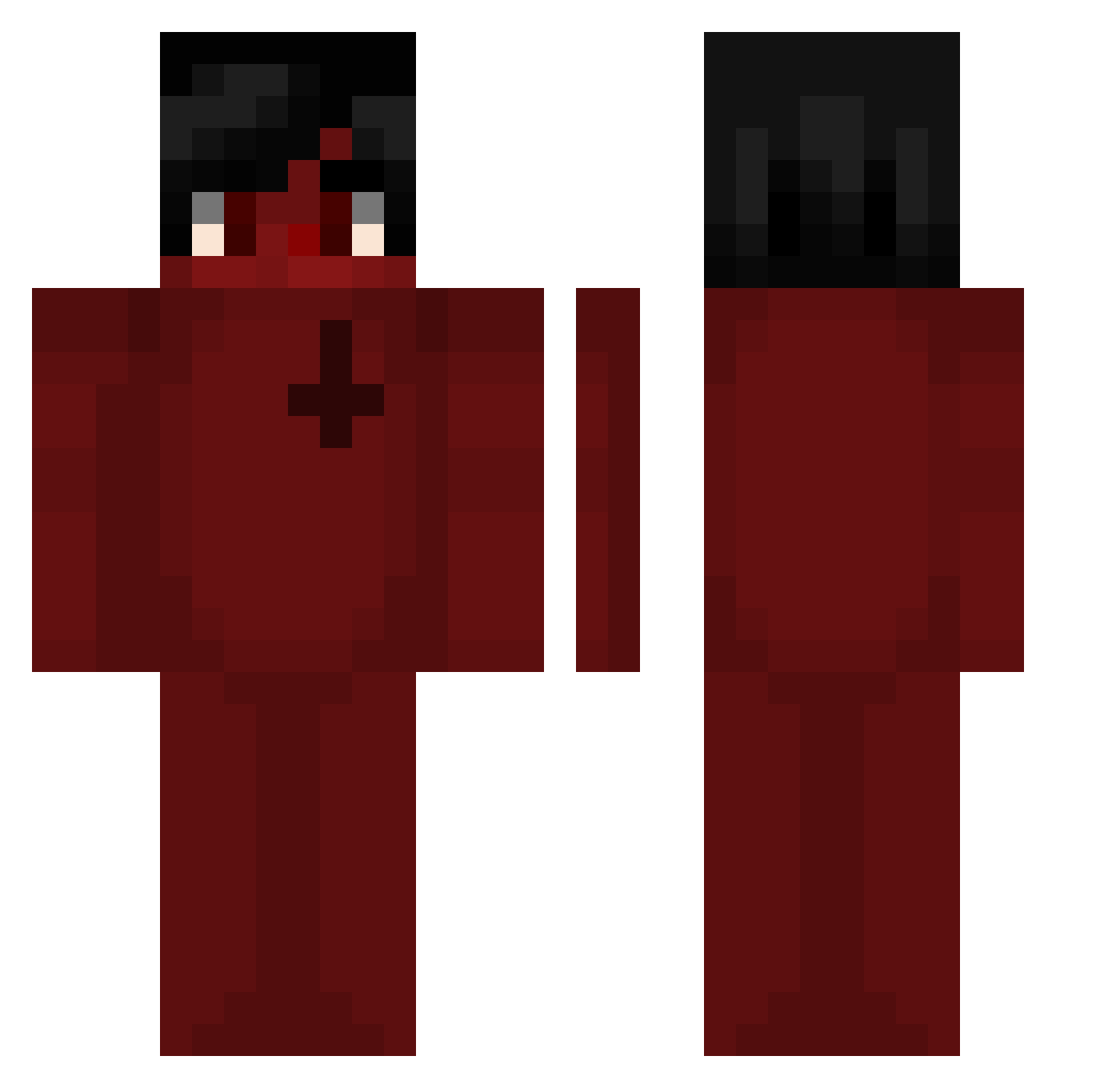 Moulaga Minecraft skin, front and back view