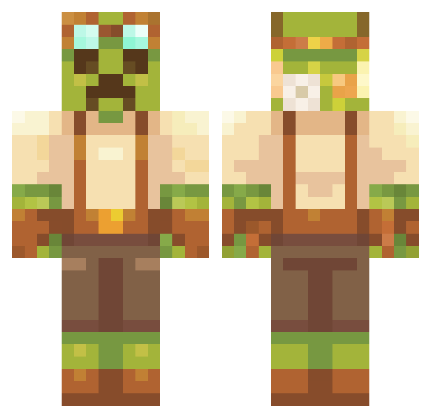 Z3lous_ Minecraft skin, front and back view