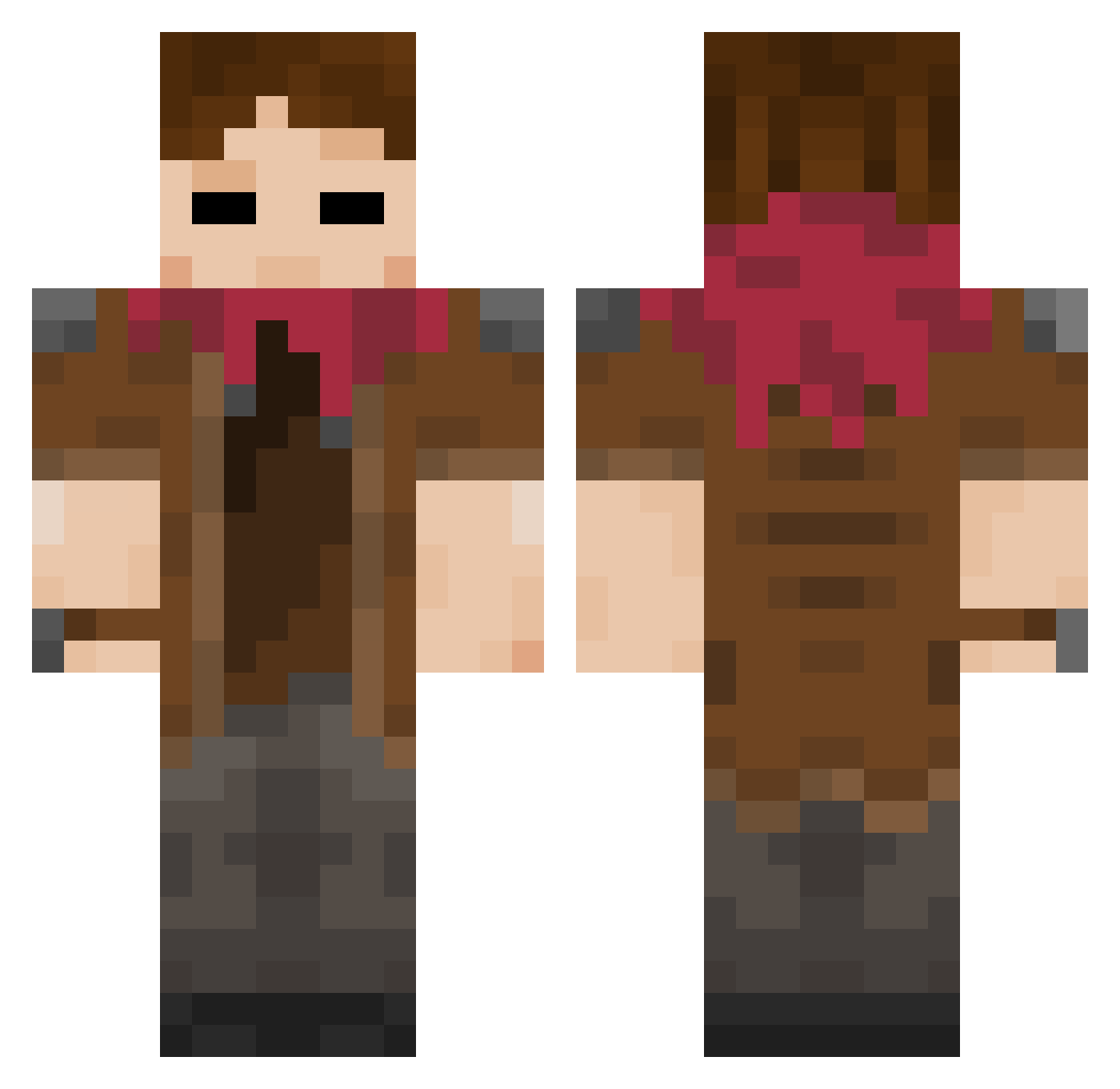 D0OMLING Minecraft skin, front and back view