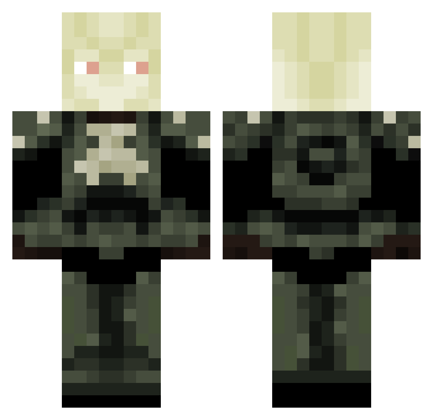 KProjectShiro Minecraft skin, front and back view