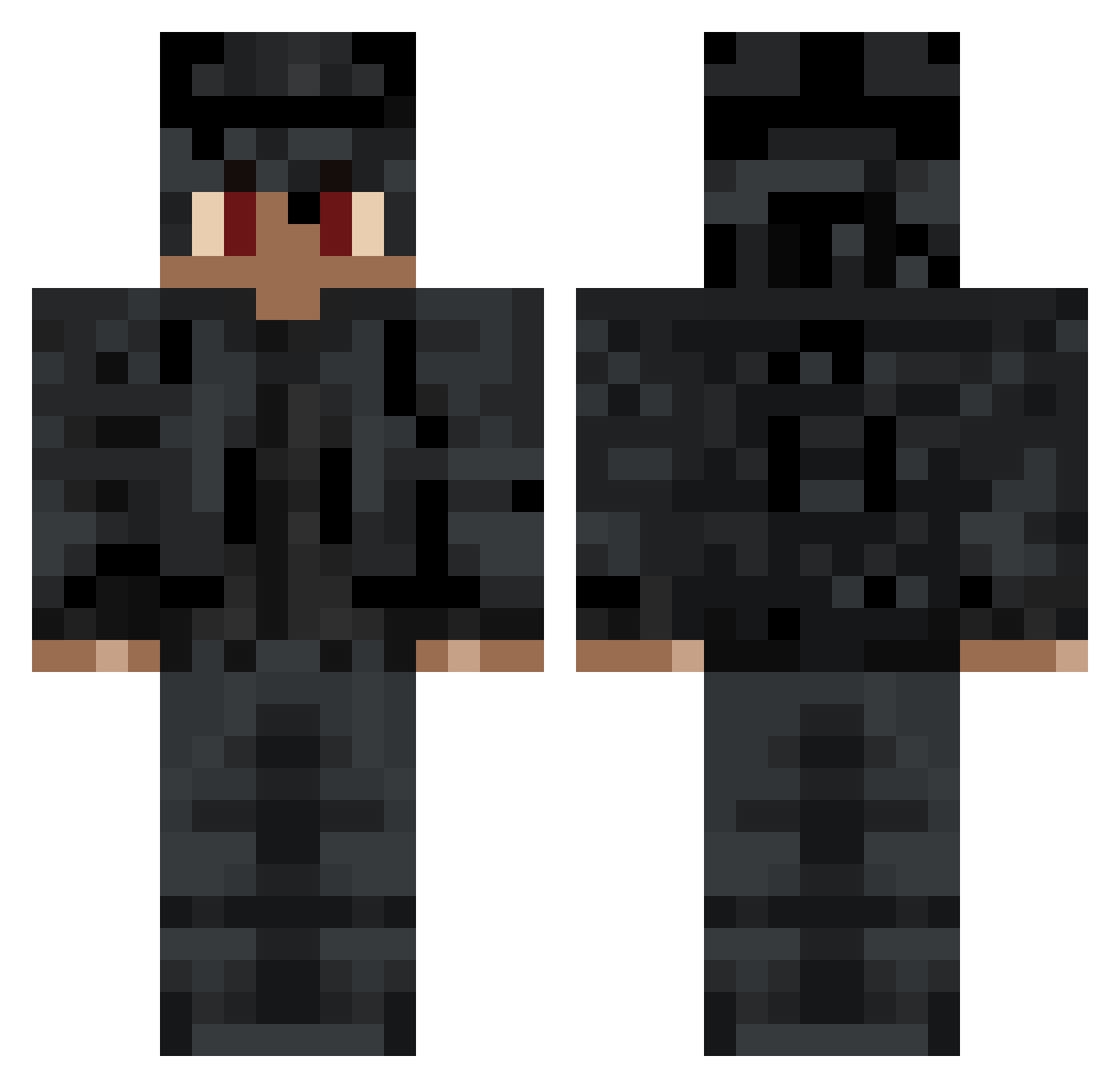 RoRoDP Minecraft skin, front and back view