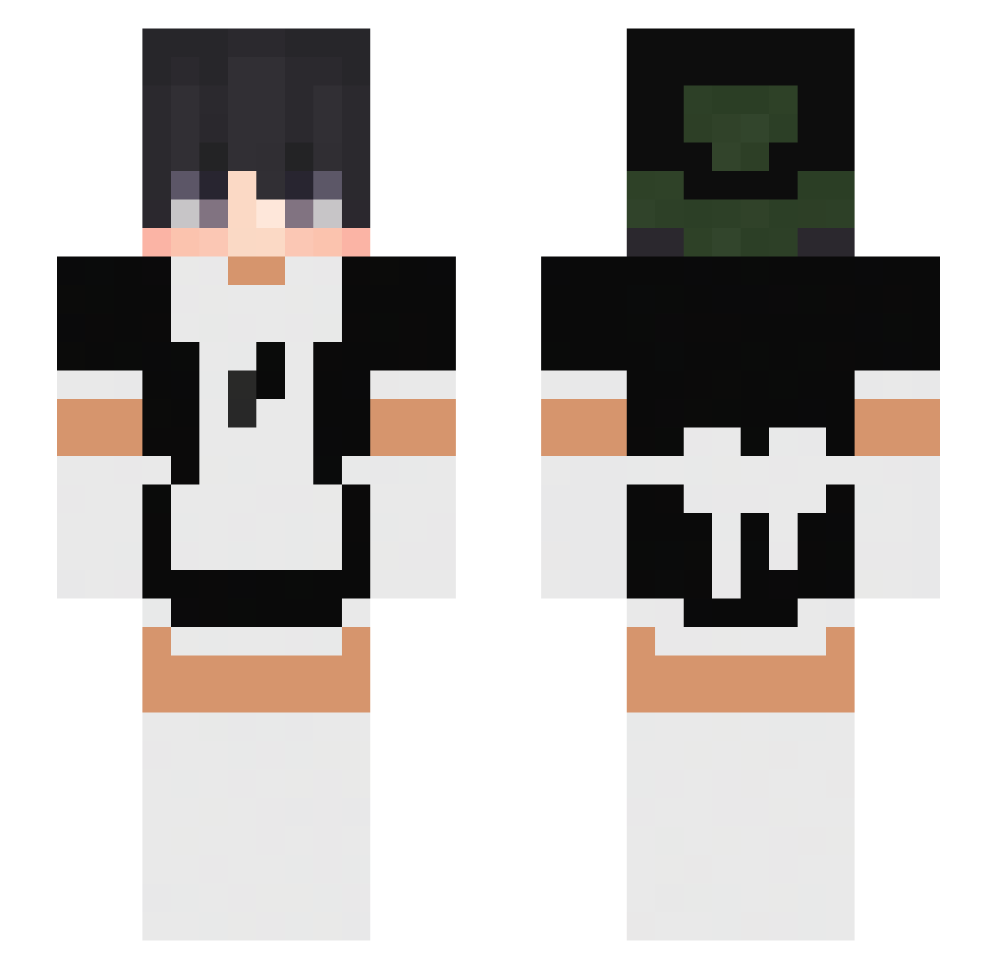 XiaomiYU7 Minecraft skin, front and back view