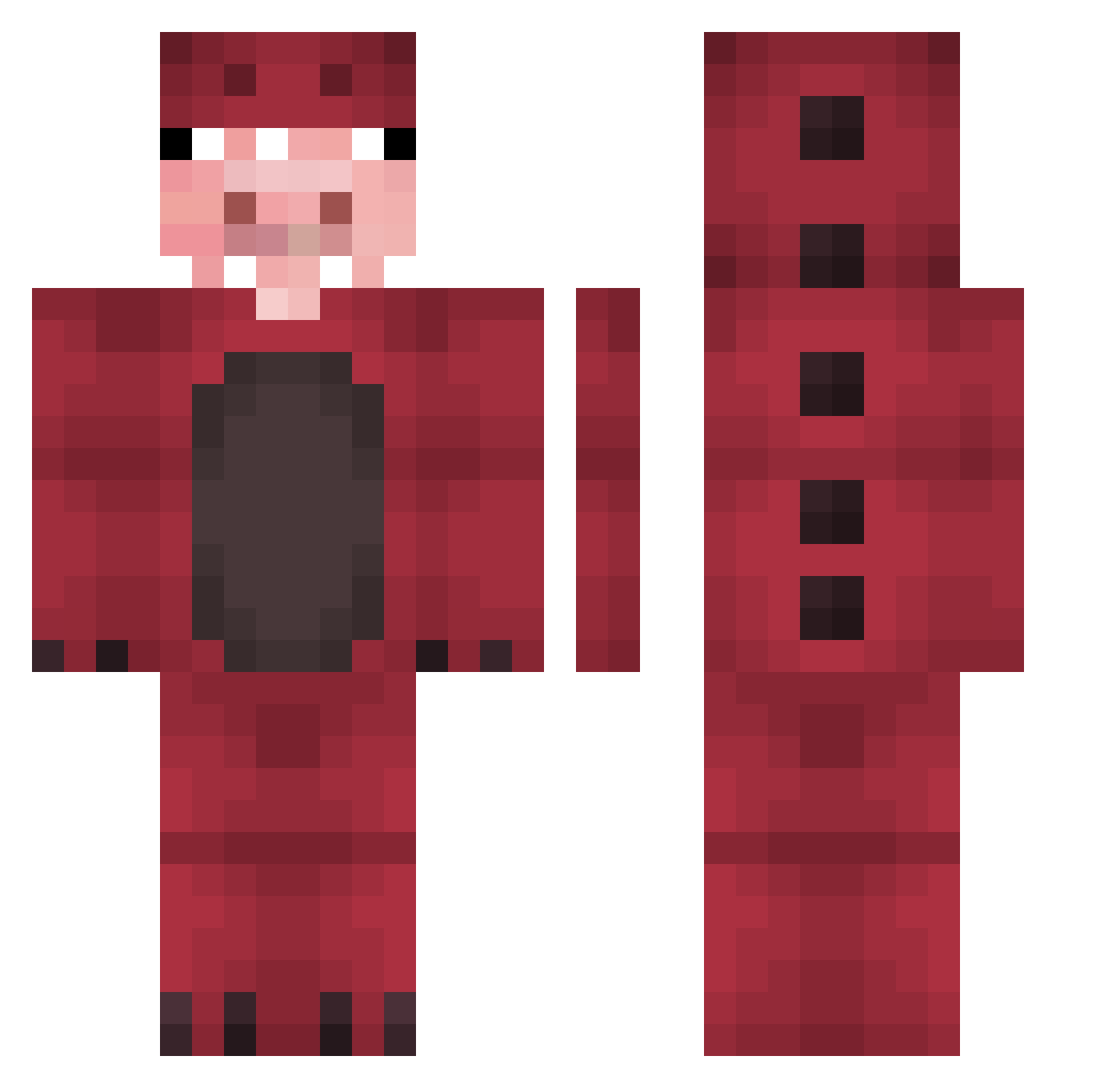 Lkk8877 Minecraft skin, front and back view