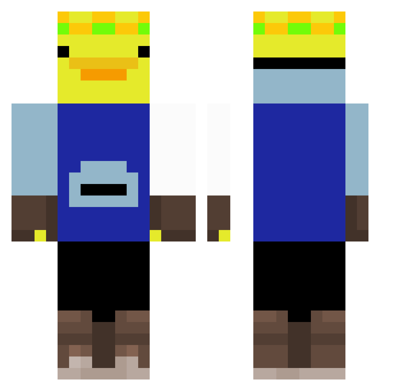 Silviu_w_ Minecraft skin, front and back view