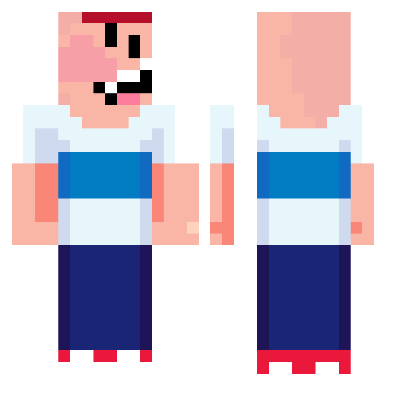 yujie1604 Minecraft skin, front and back view