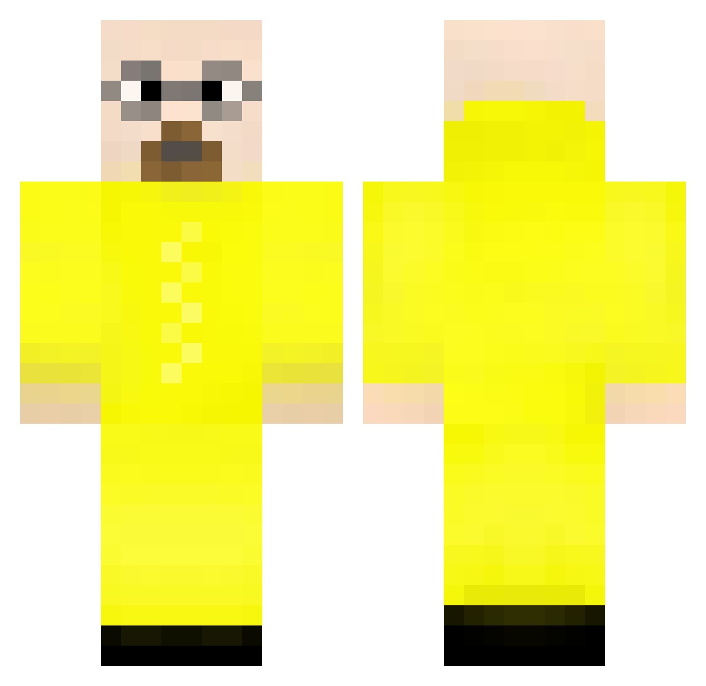 poogershawktuah Minecraft skin, front and back view